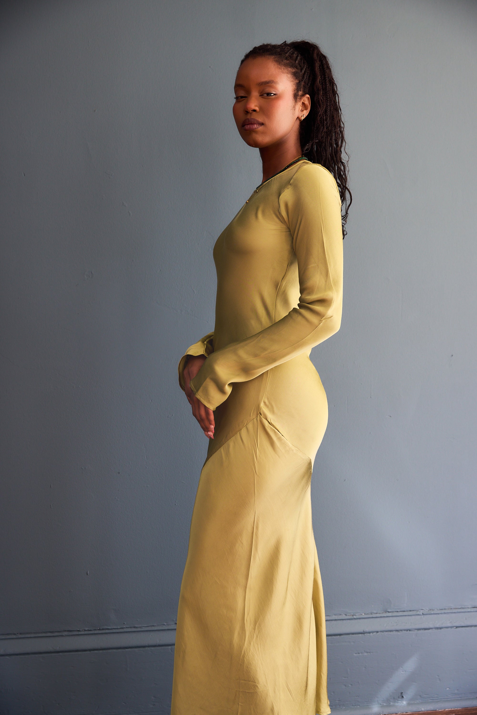 Swati Dress in Cotton Satin