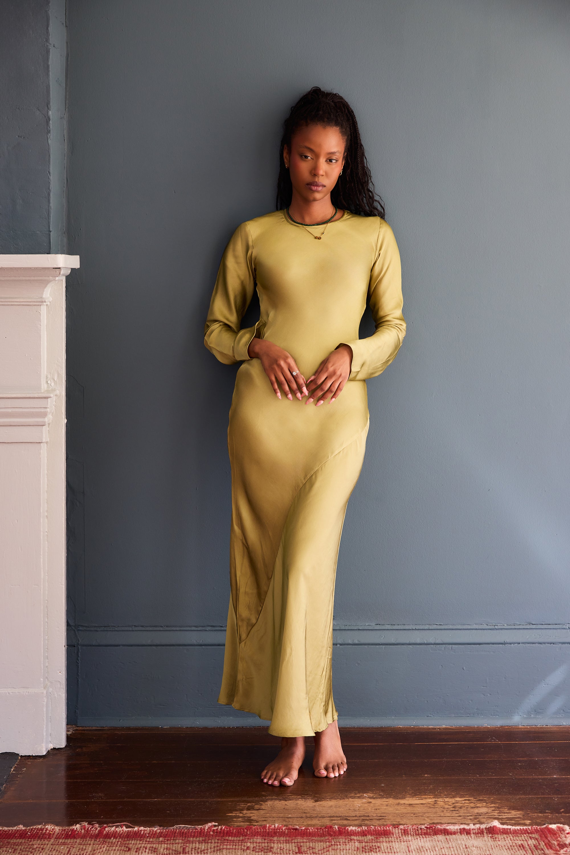 Swati Dress in Cotton Satin