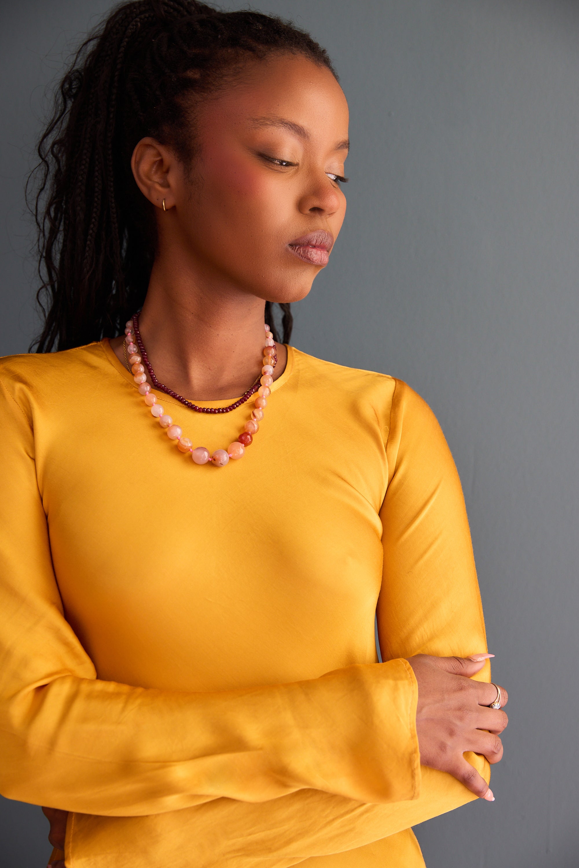 Swati Dress in Cotton Satin