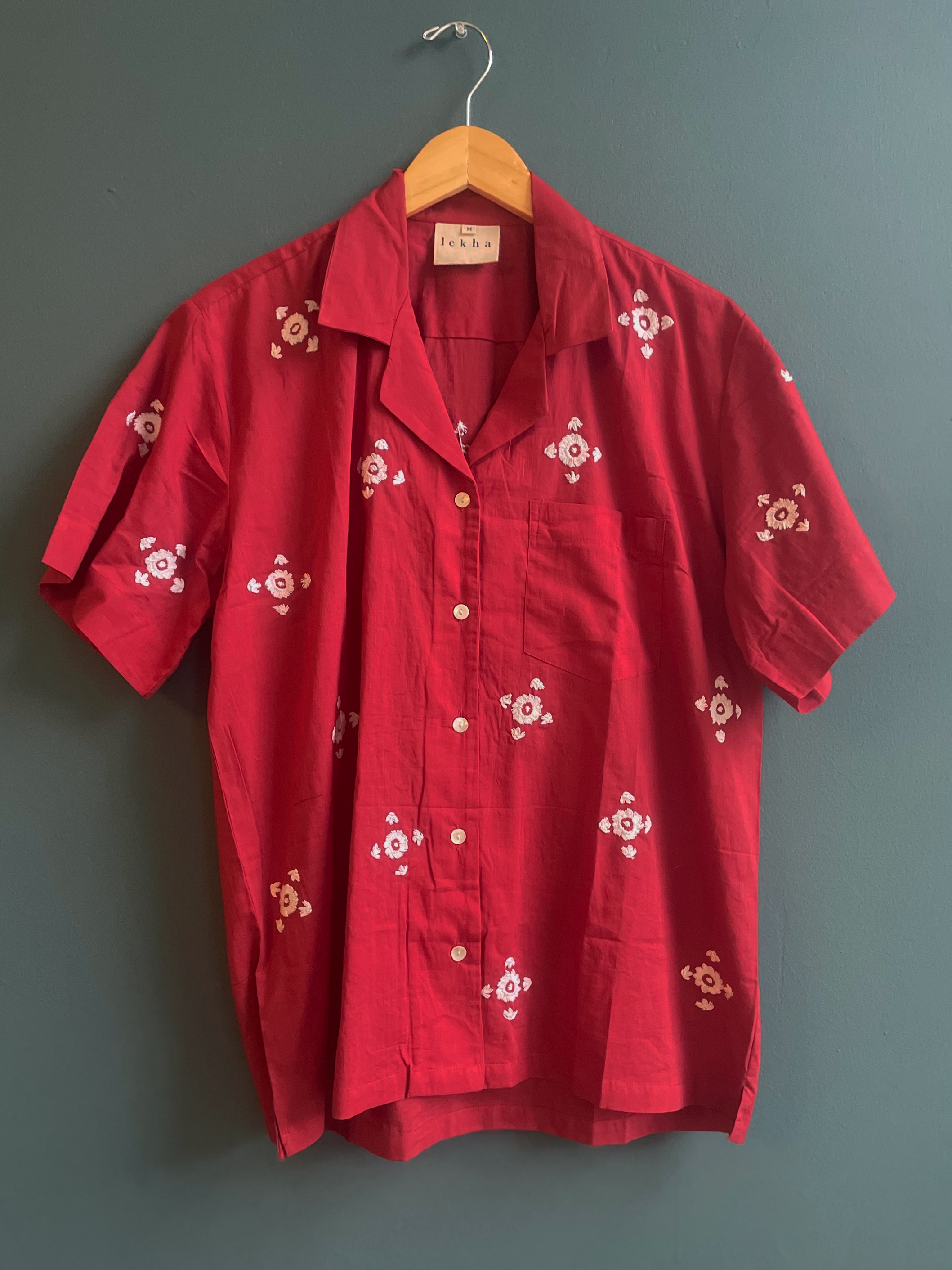 Embroidered Camp Shirt