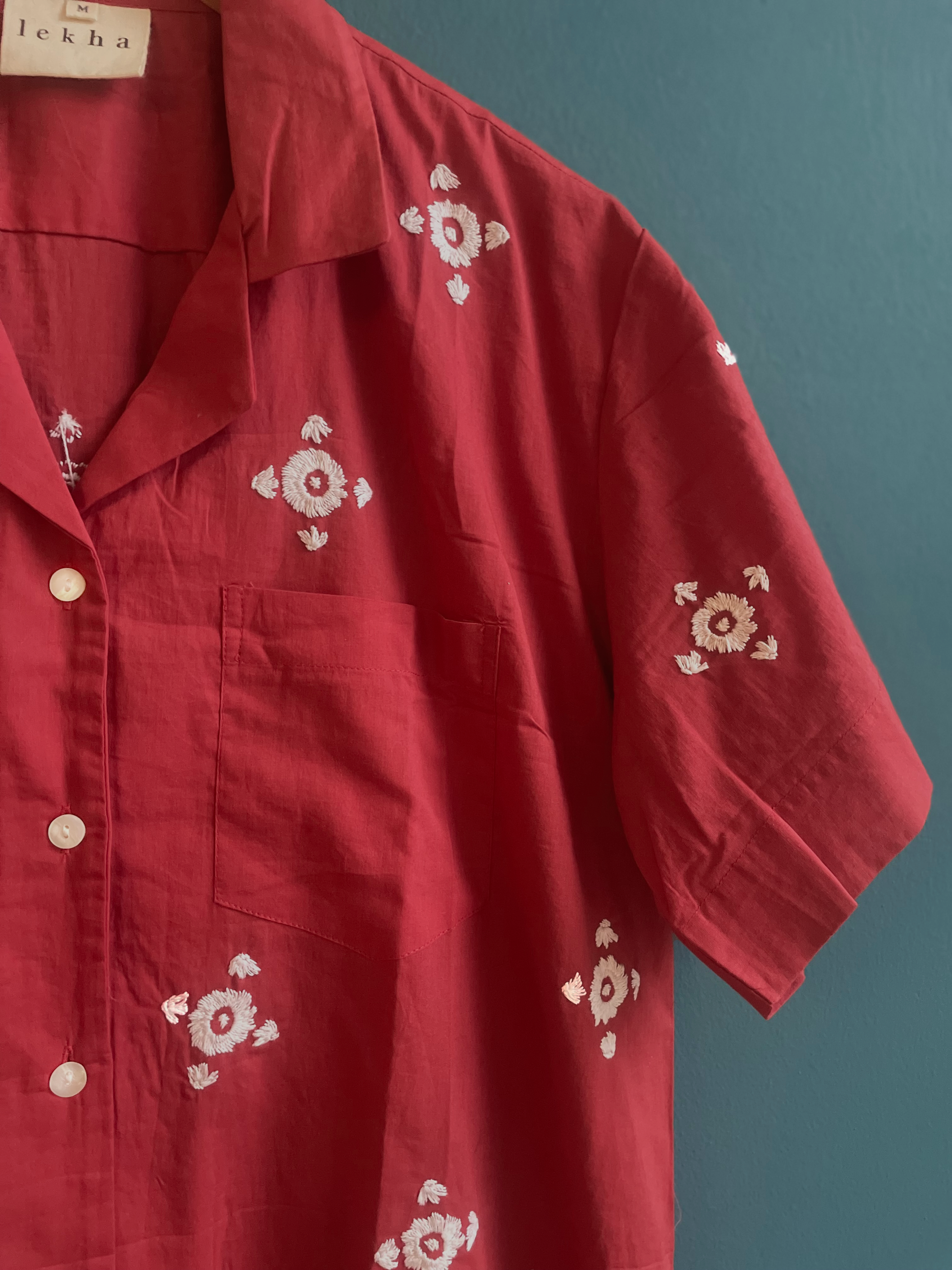 Embroidered Camp Shirt