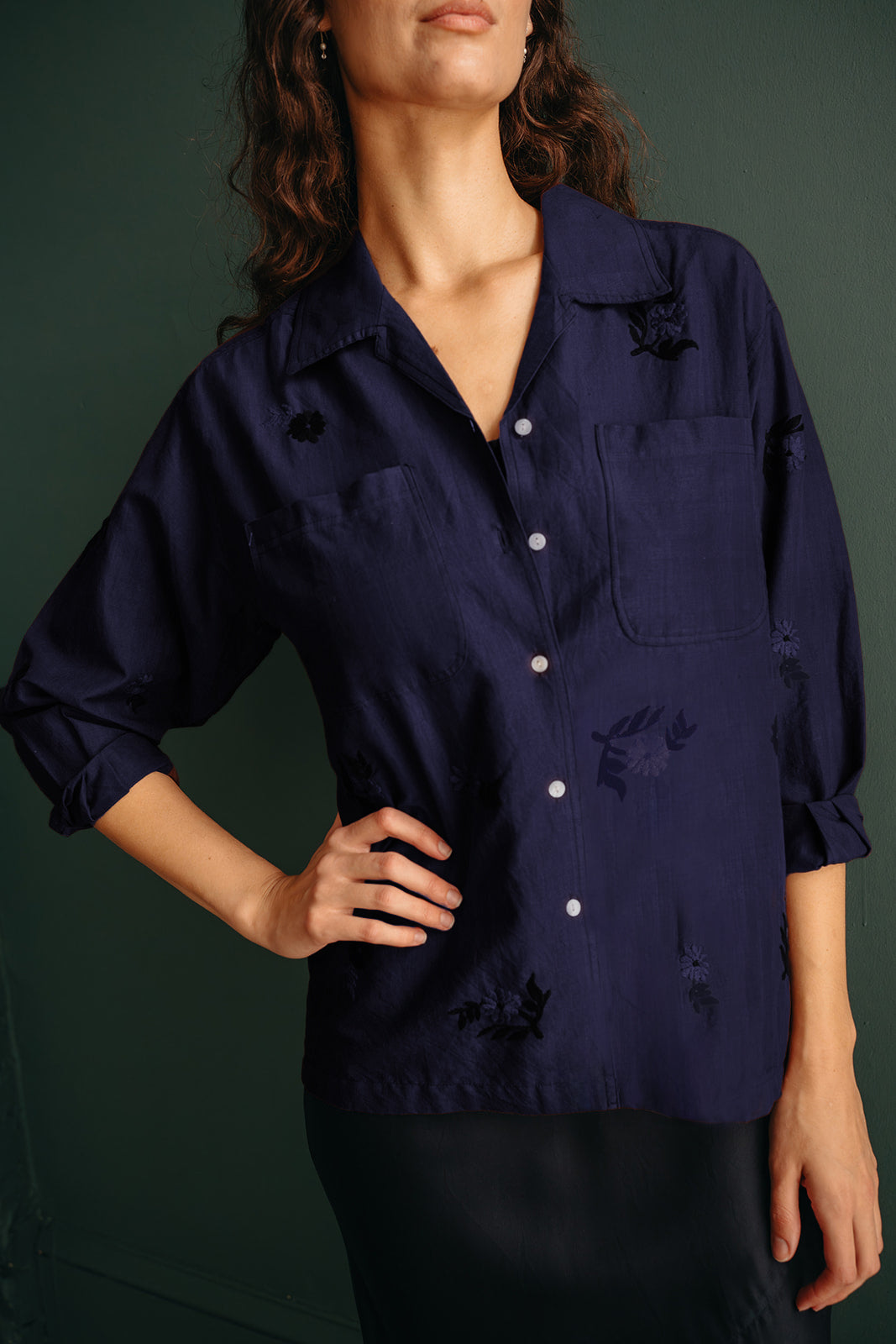 Unisex Embroidered Overshirt