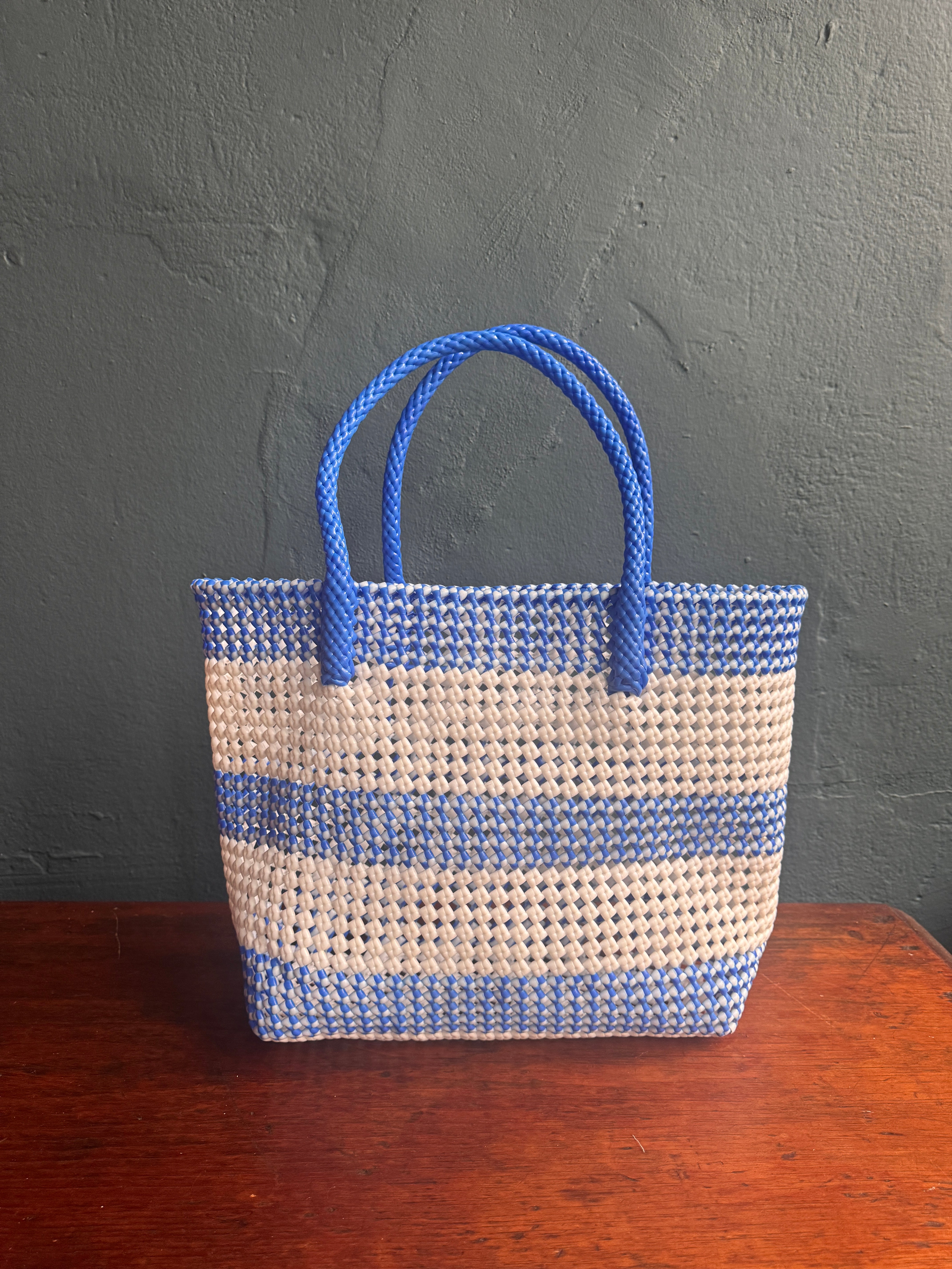 Recycled Plastic Large Woven Tote