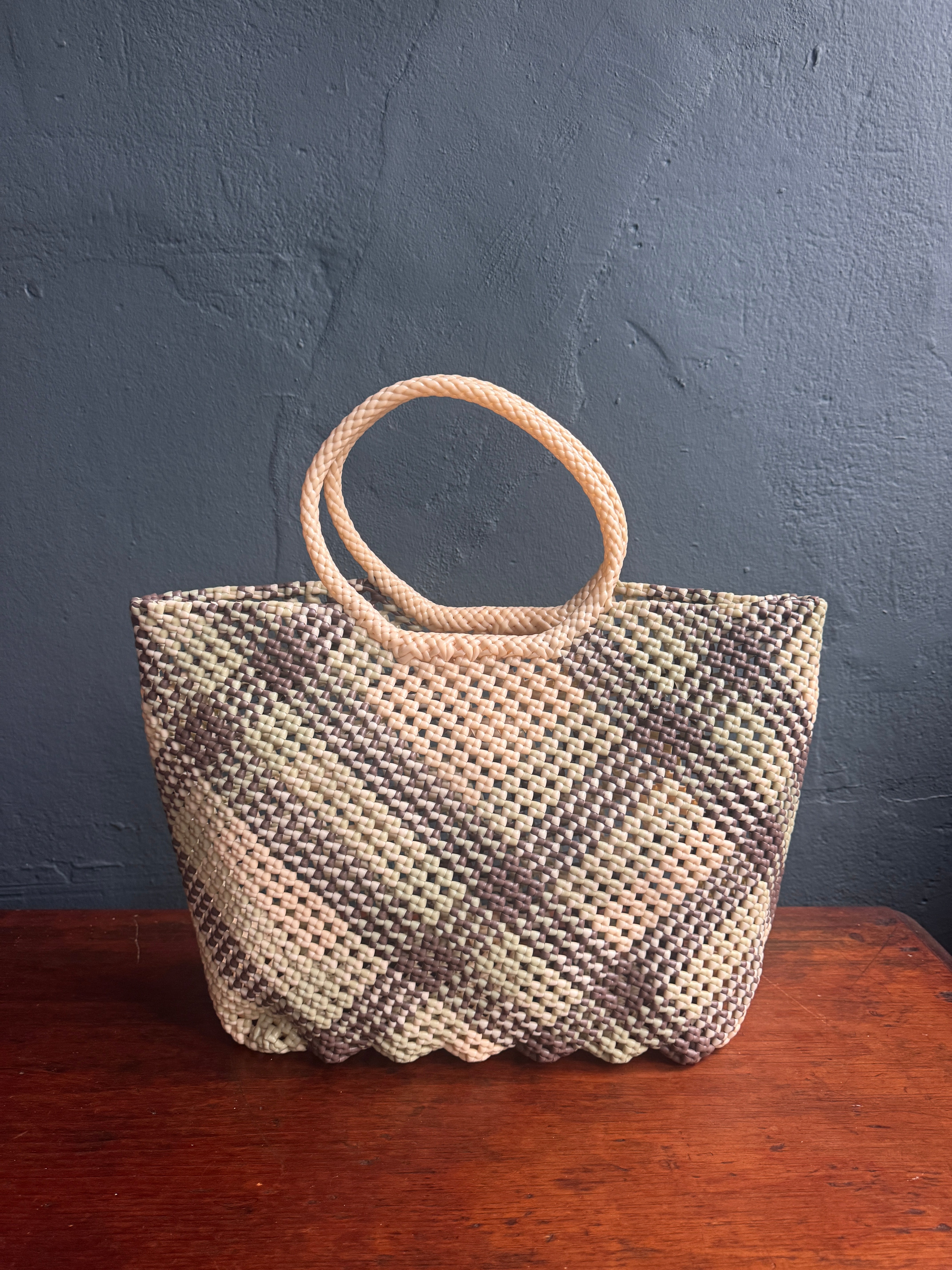 Recycled Plastic Large Woven Tote