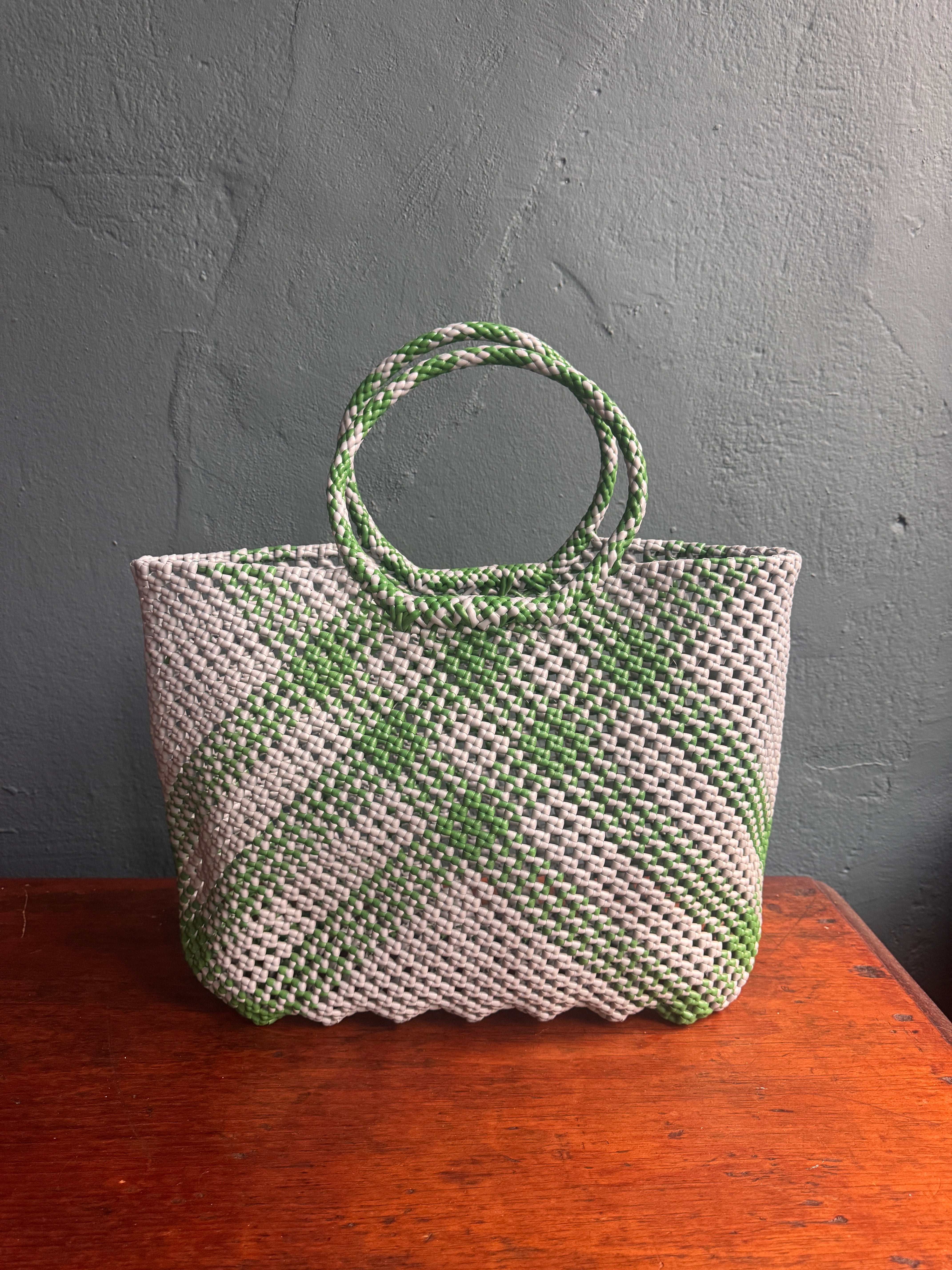 Recycled Plastic Large Woven Tote