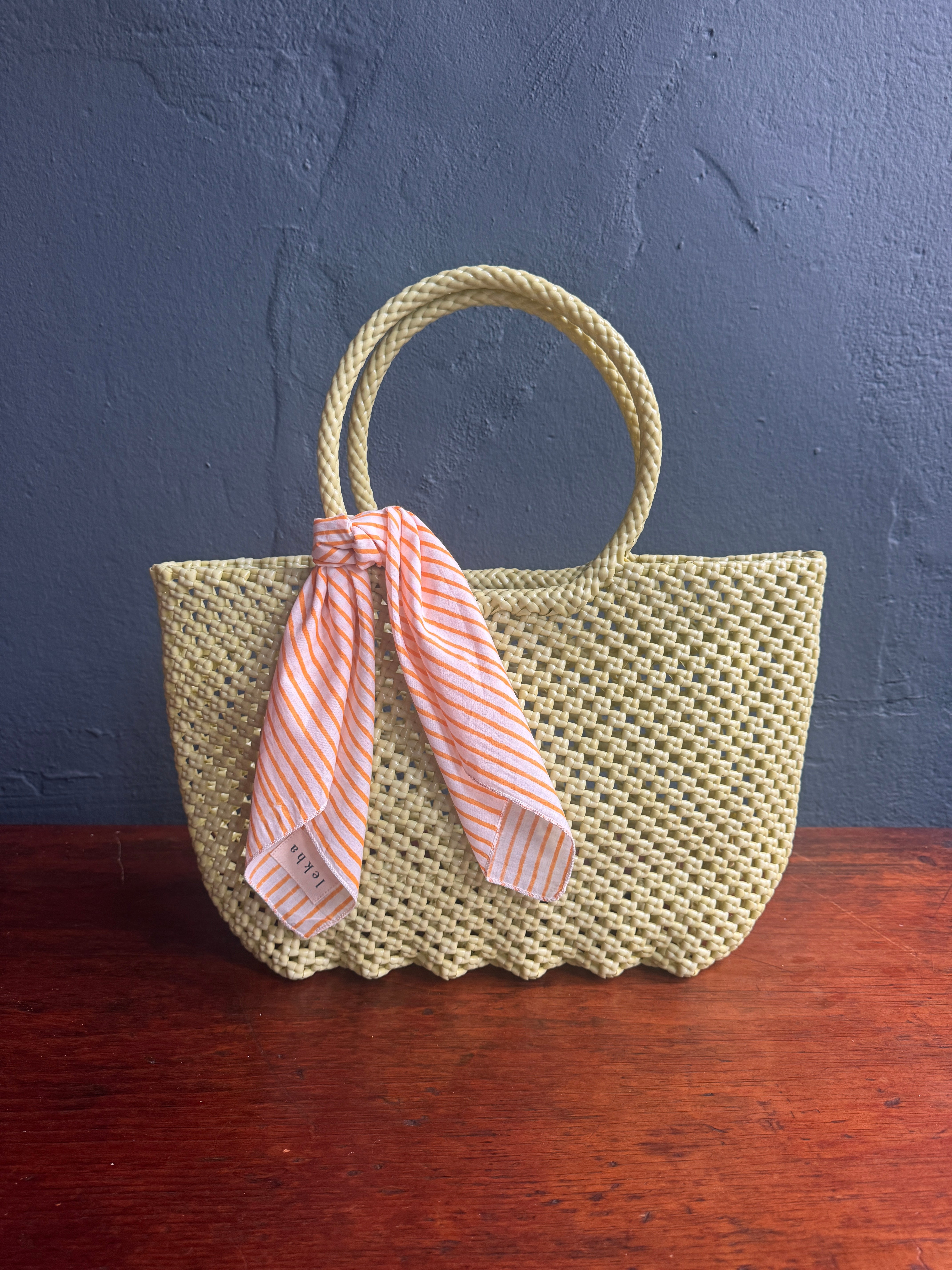 Recycled Plastic Medium Woven Tote