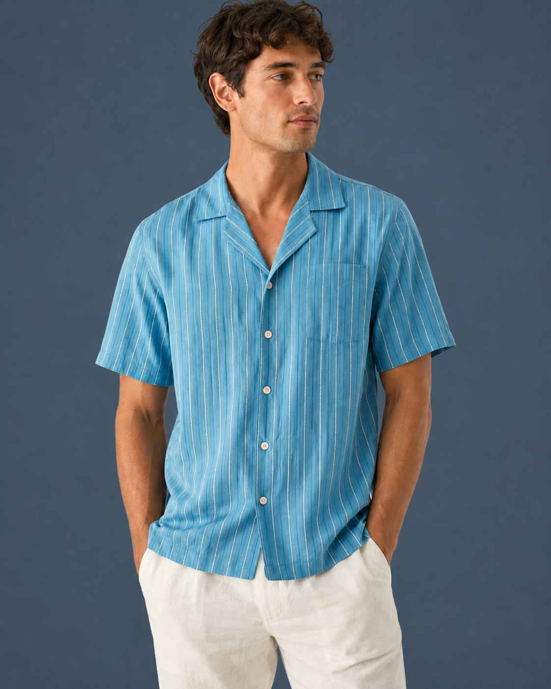 Dobby Woven Camp Shirt