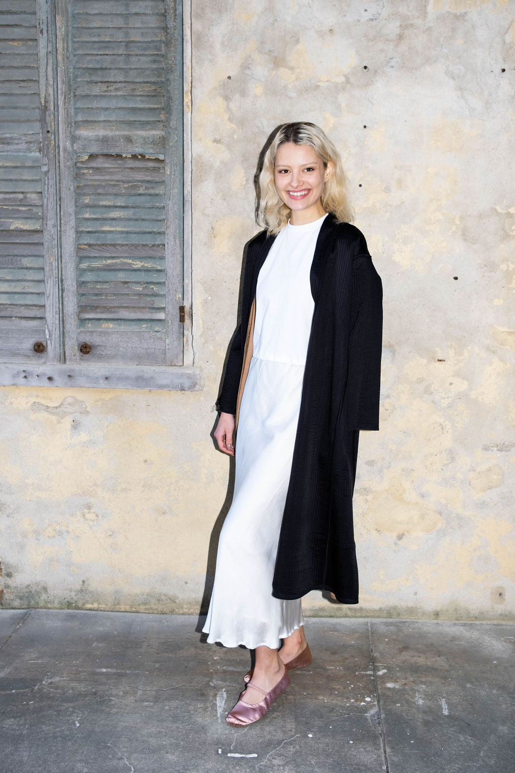 Deepa Satin Coat | black/pecan