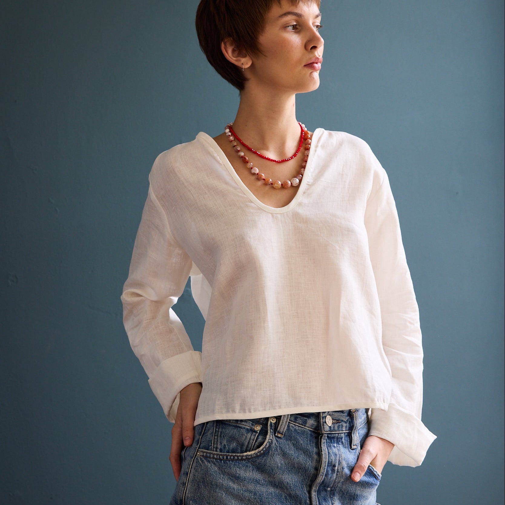 Reva Blouse in Linen