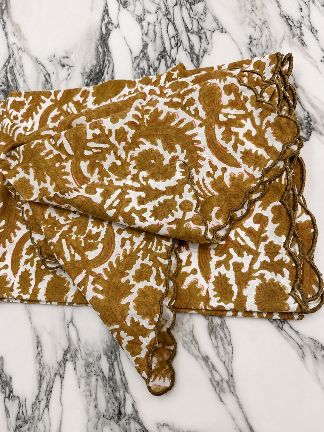 Mustard Scallop Napkin
