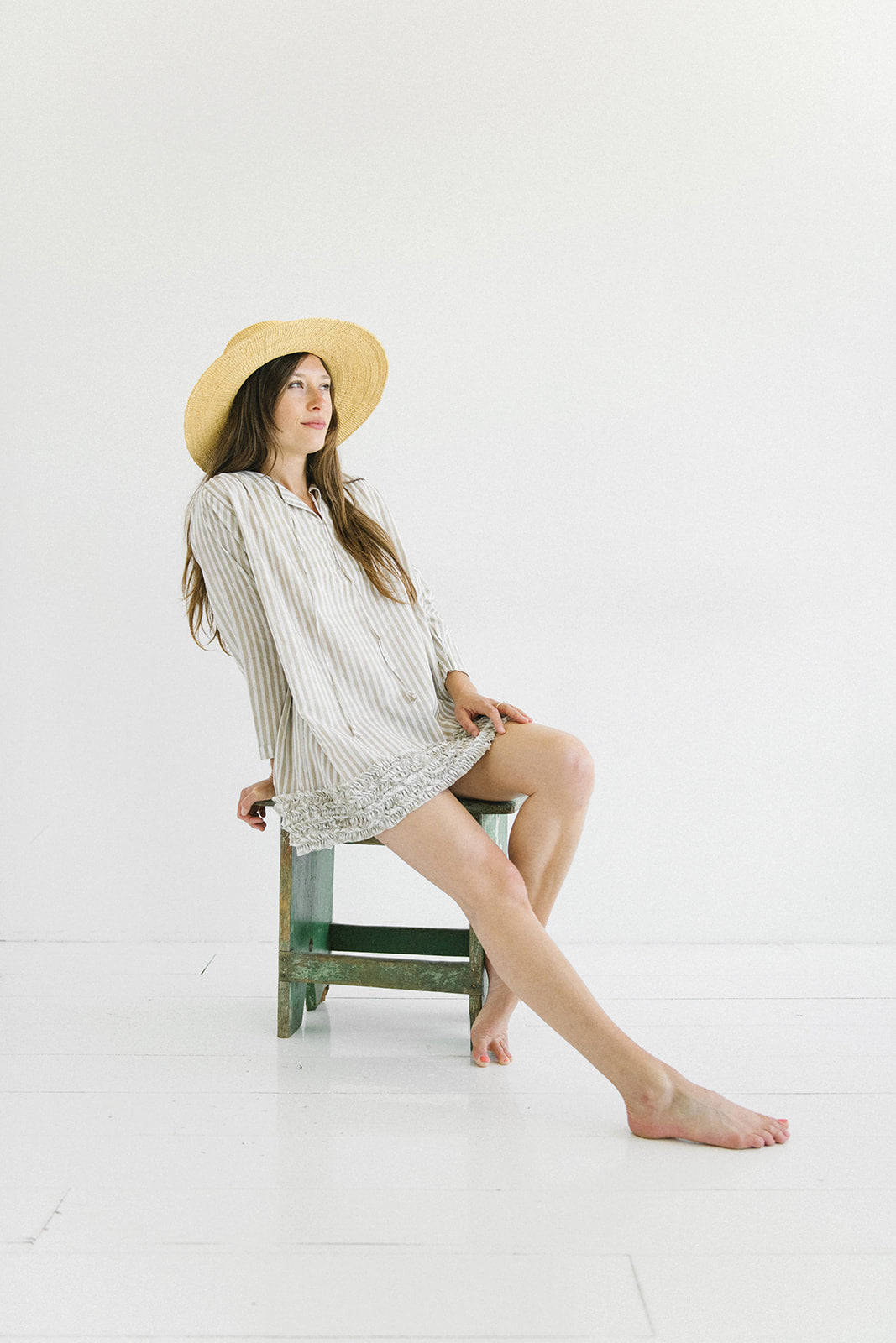 striped dress | mushroom stripe