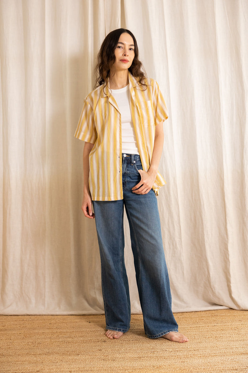 striped shirt | mustard stripe