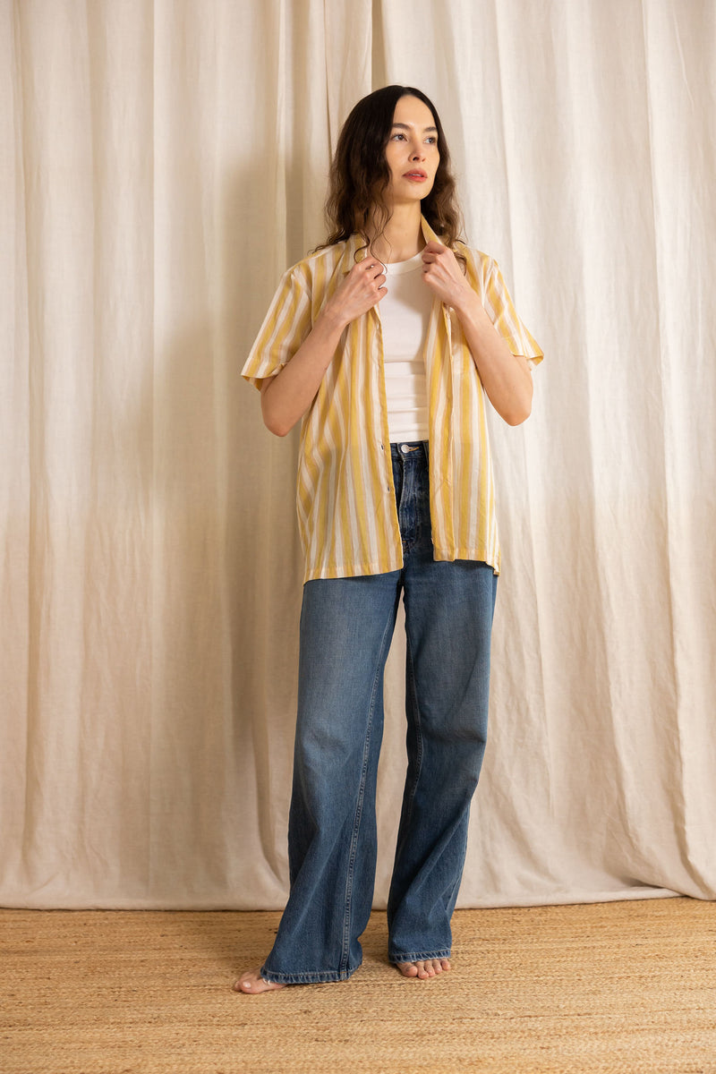 striped shirt | mustard stripe