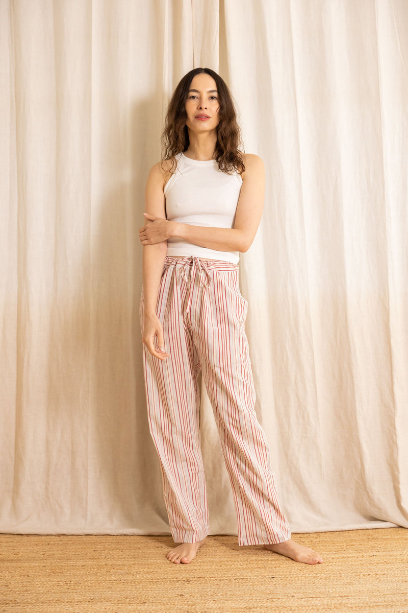 unisex drawstring pant | riviera stripe