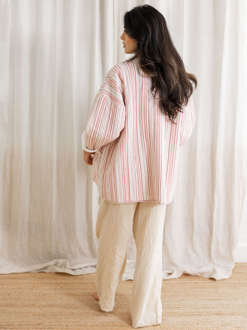 red striped jacket | riviera stripe