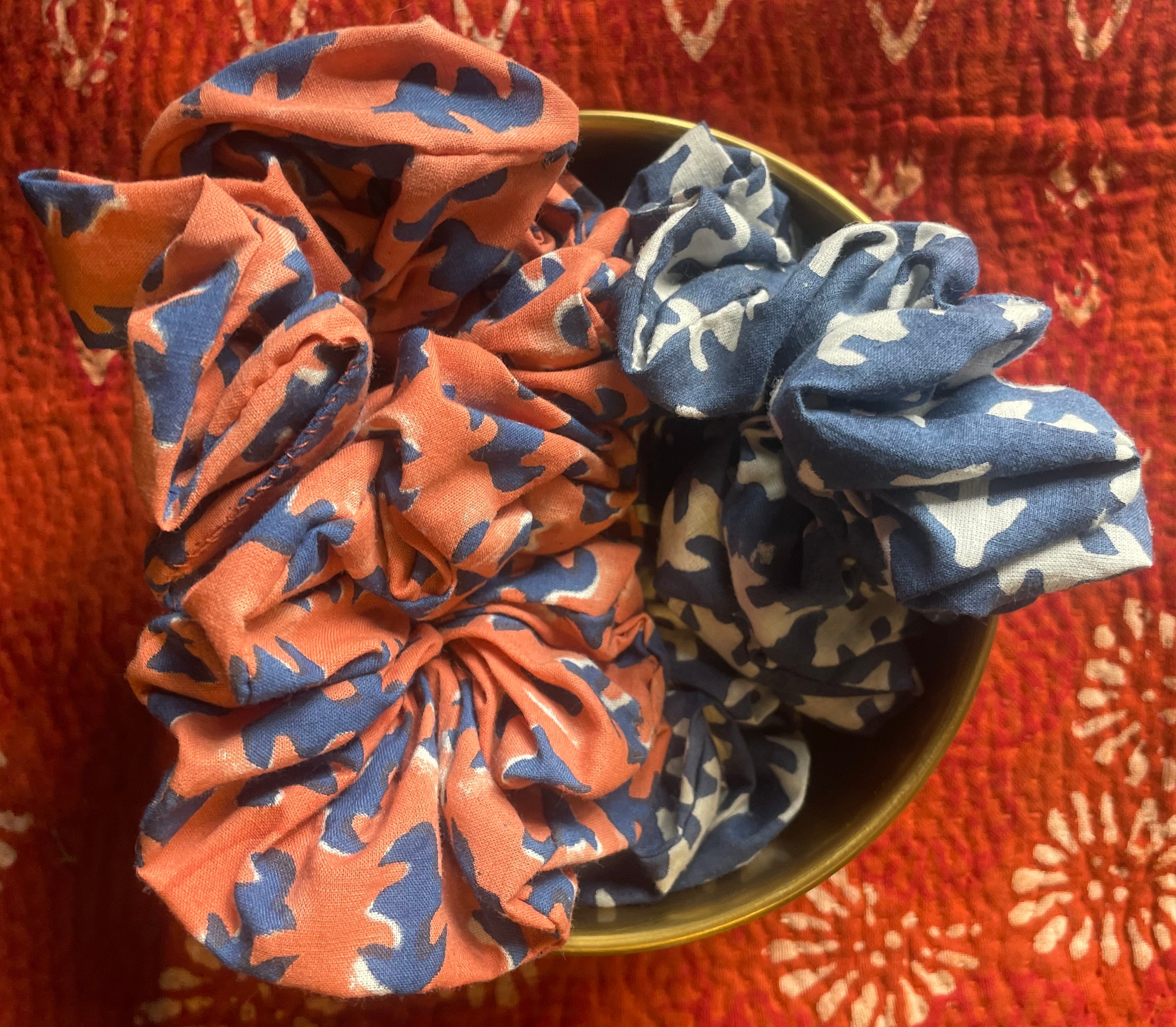 Block Printed Scrunchie