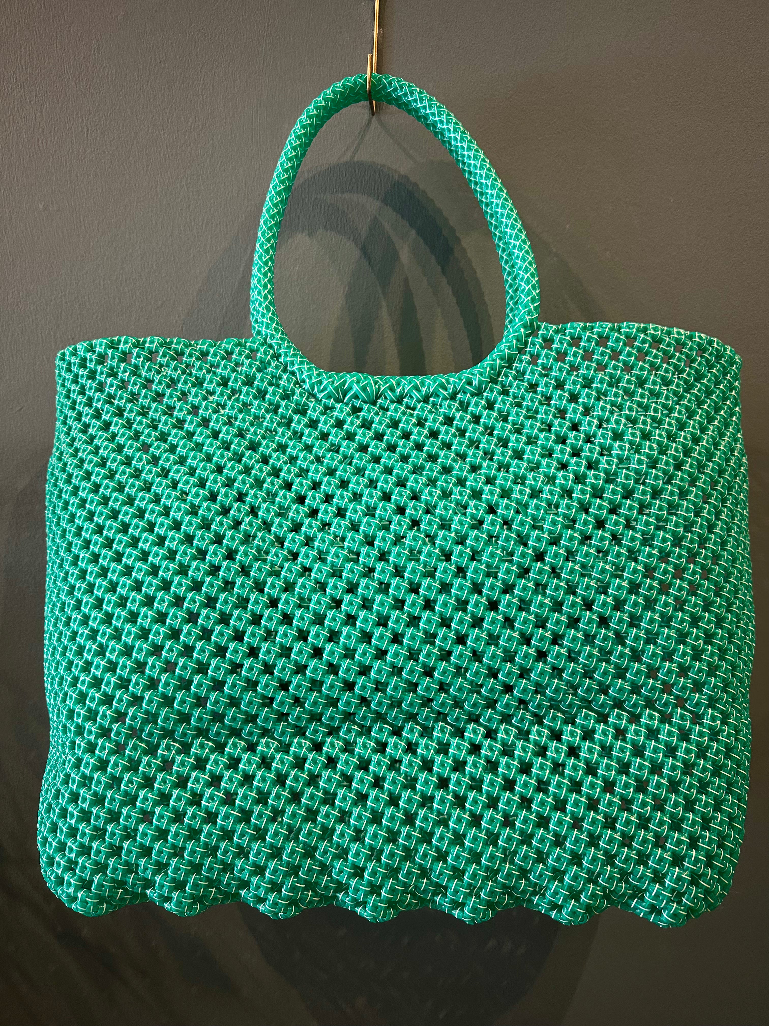Recycled Plastic Large Woven Tote