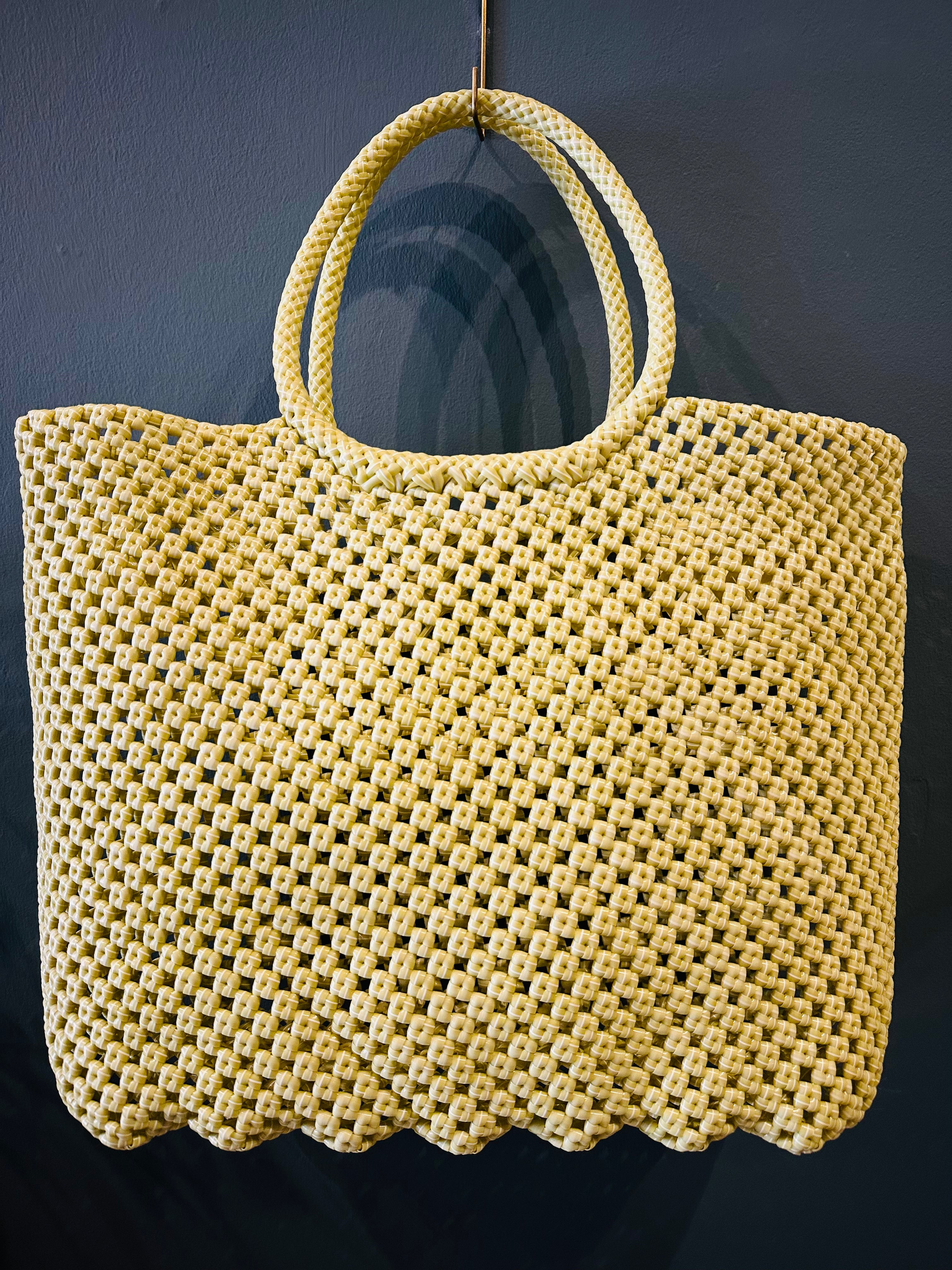Recycled Plastic Large Woven Tote