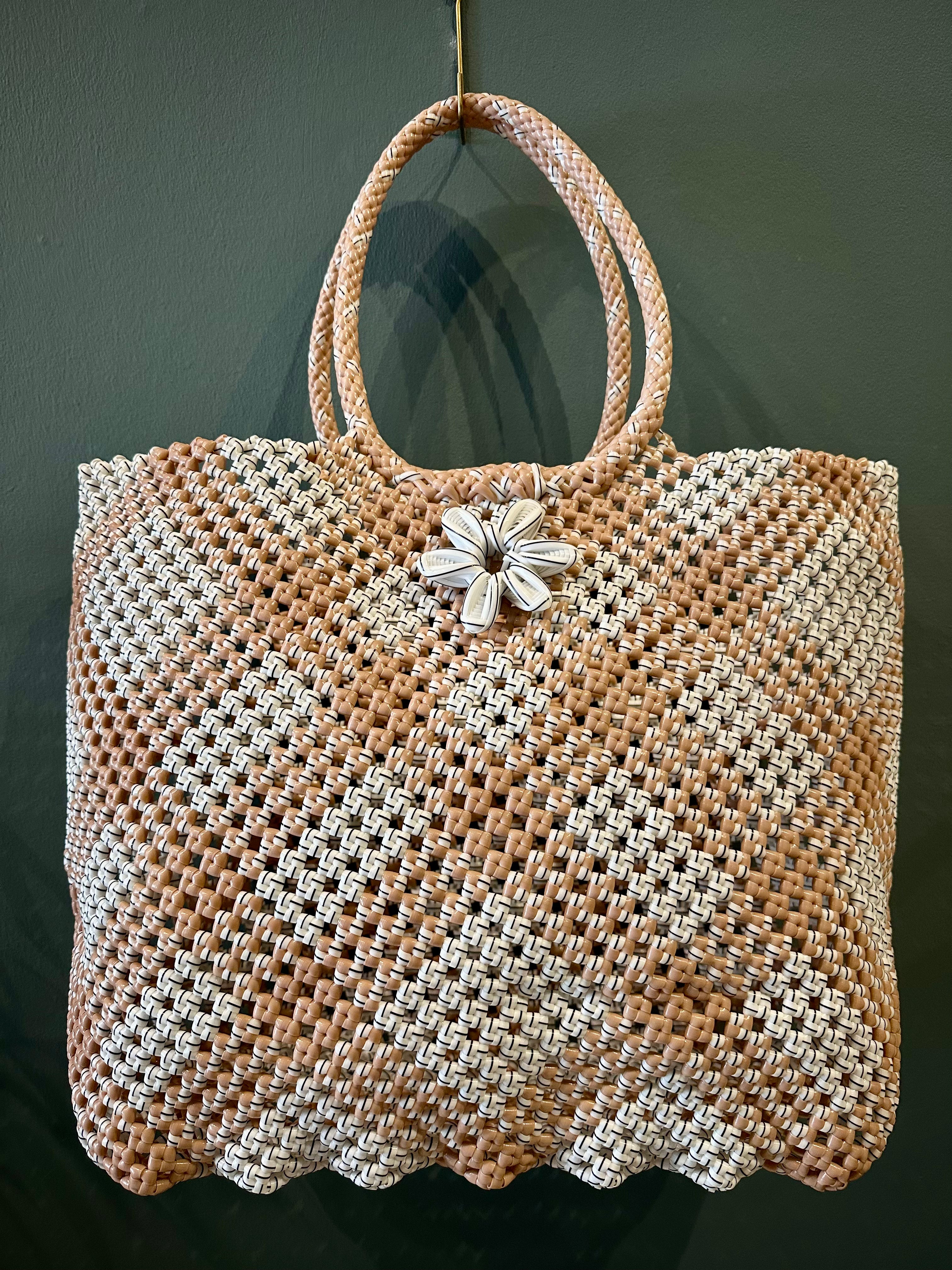 Recycled Plastic Large Woven Tote