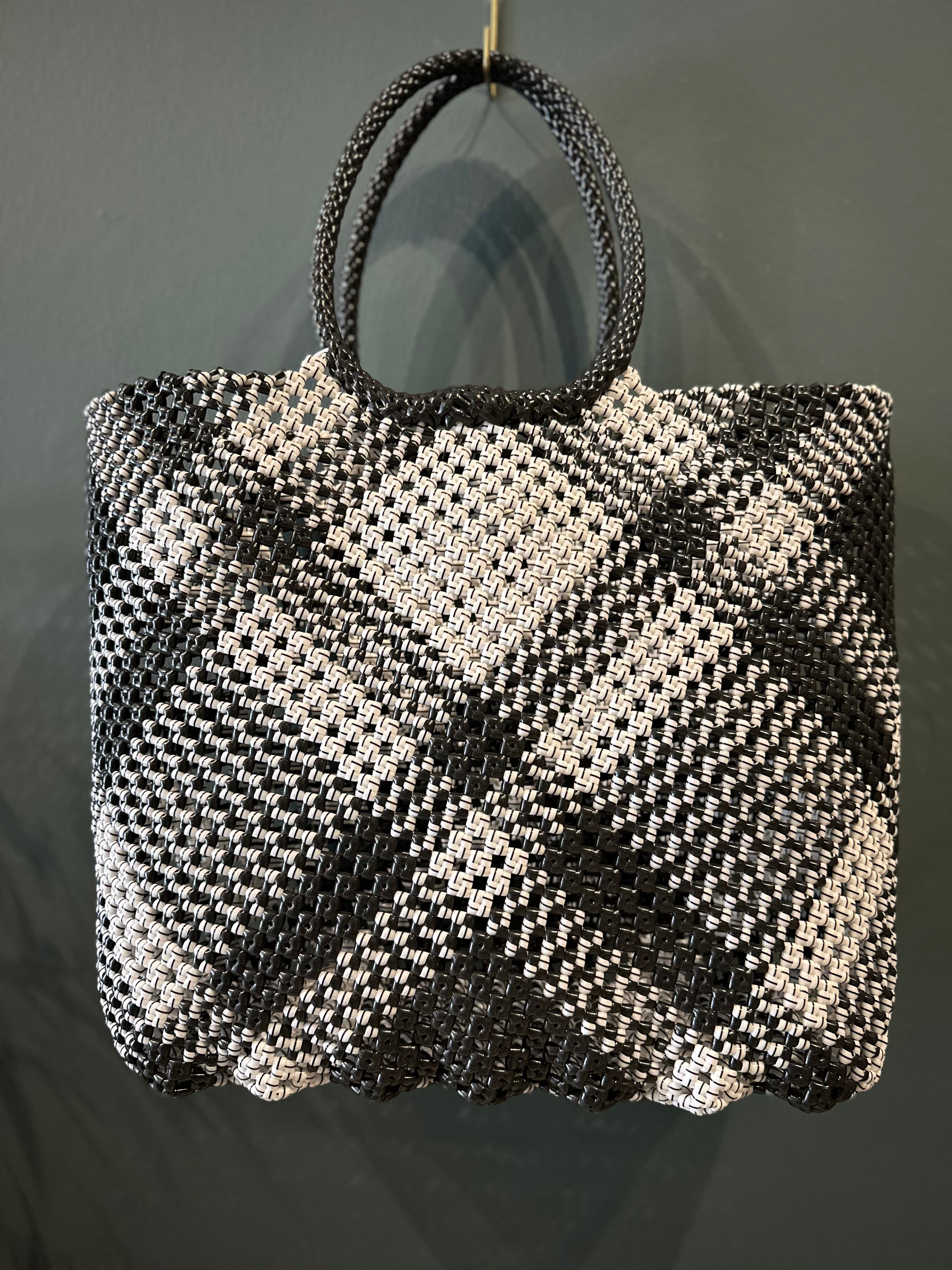 Recycled Plastic Large Woven Tote