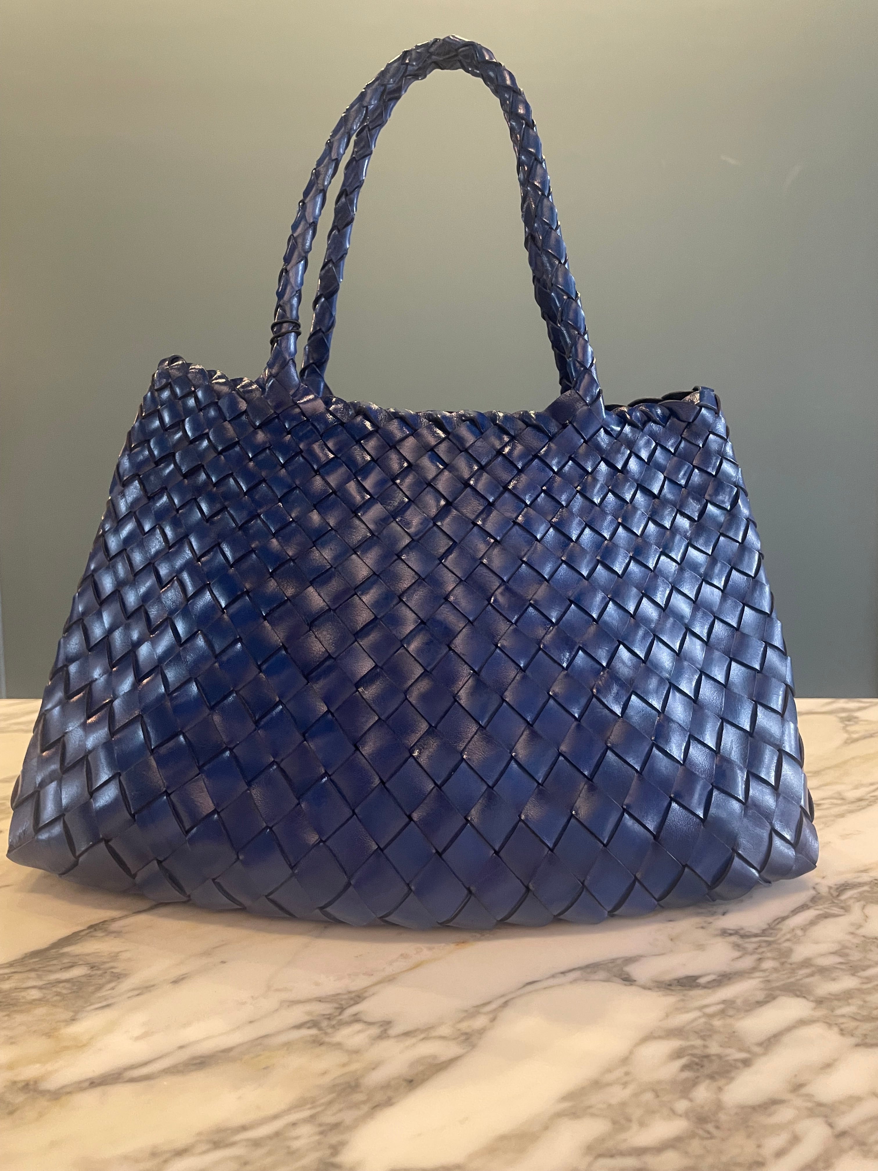 Petite Handwoven Leather Tote