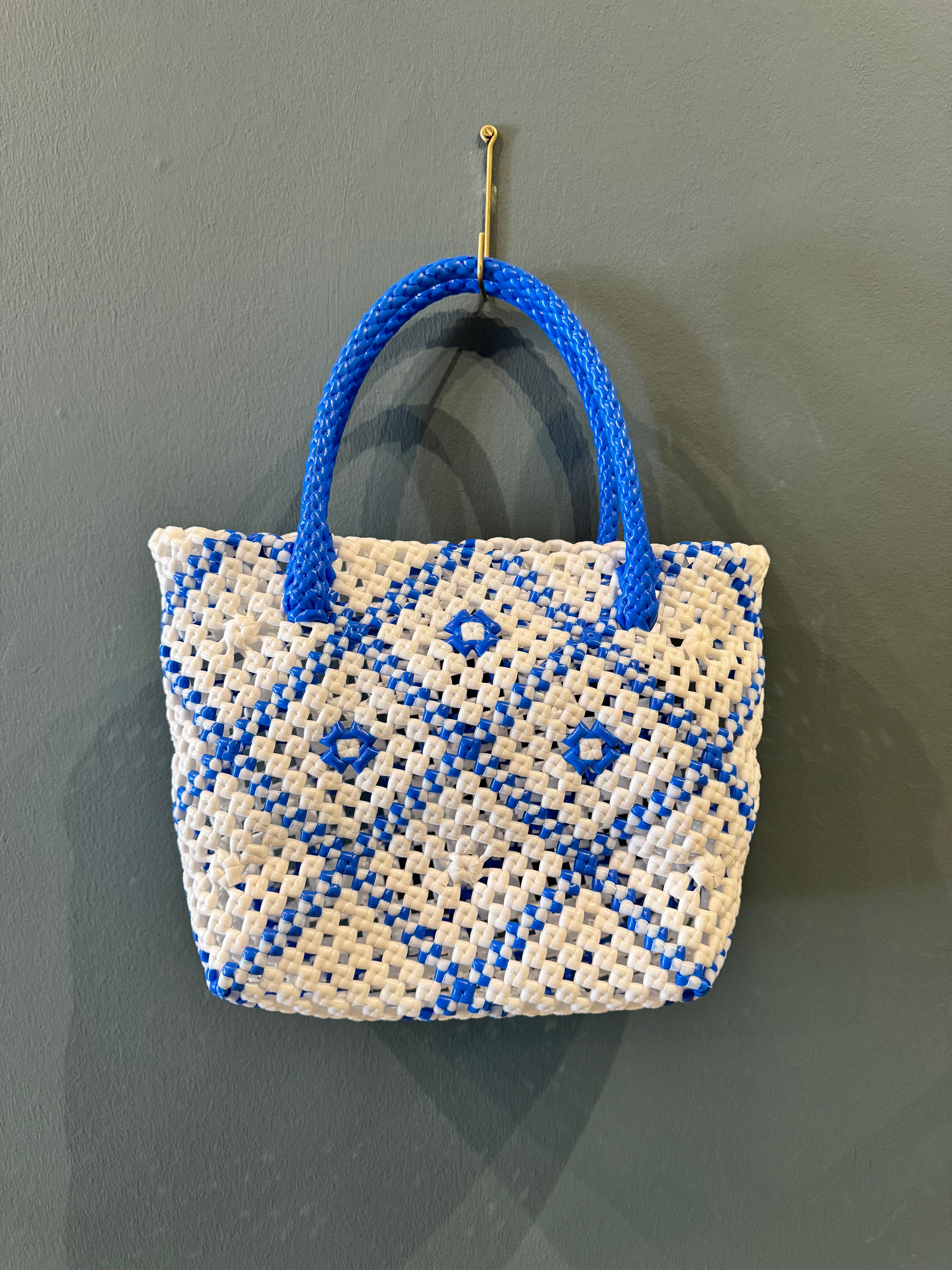 Recycled Plastic Small Woven Tote