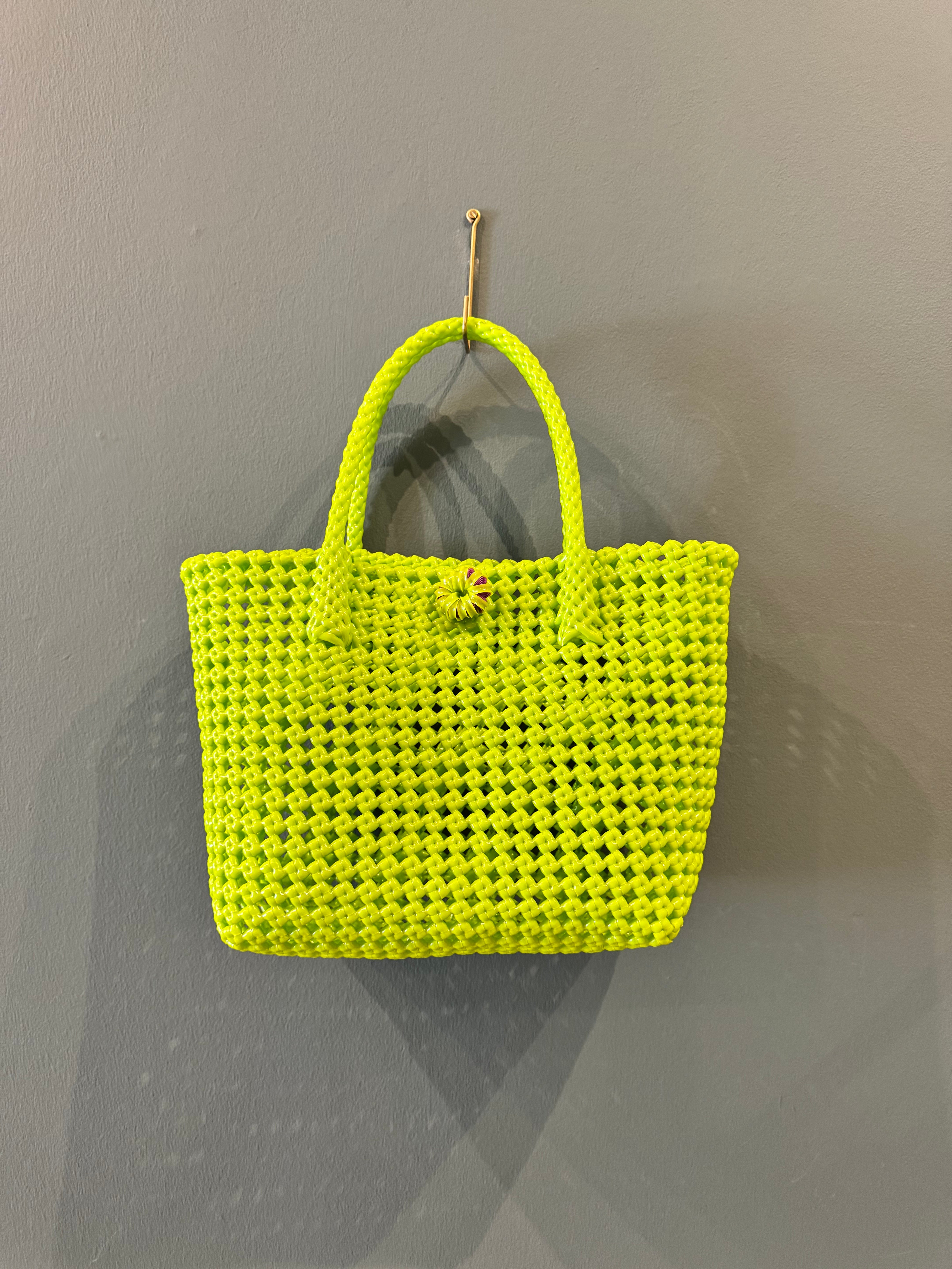 Recycled Plastic Small Woven Tote