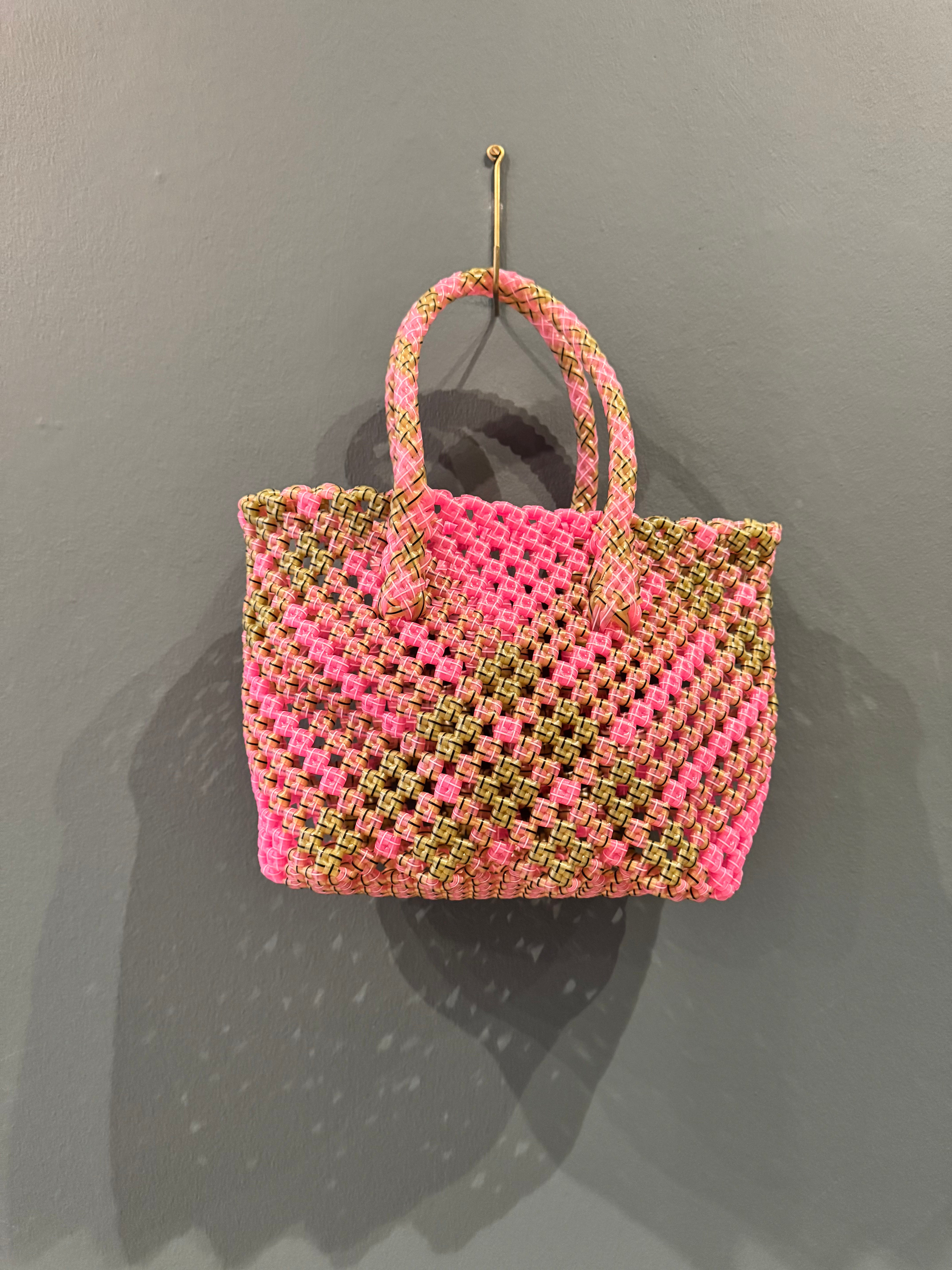 Recycled Plastic Small Woven Tote