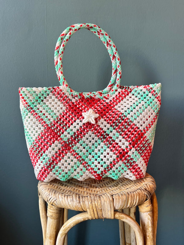 Recycled Plastic Medium Woven Tote