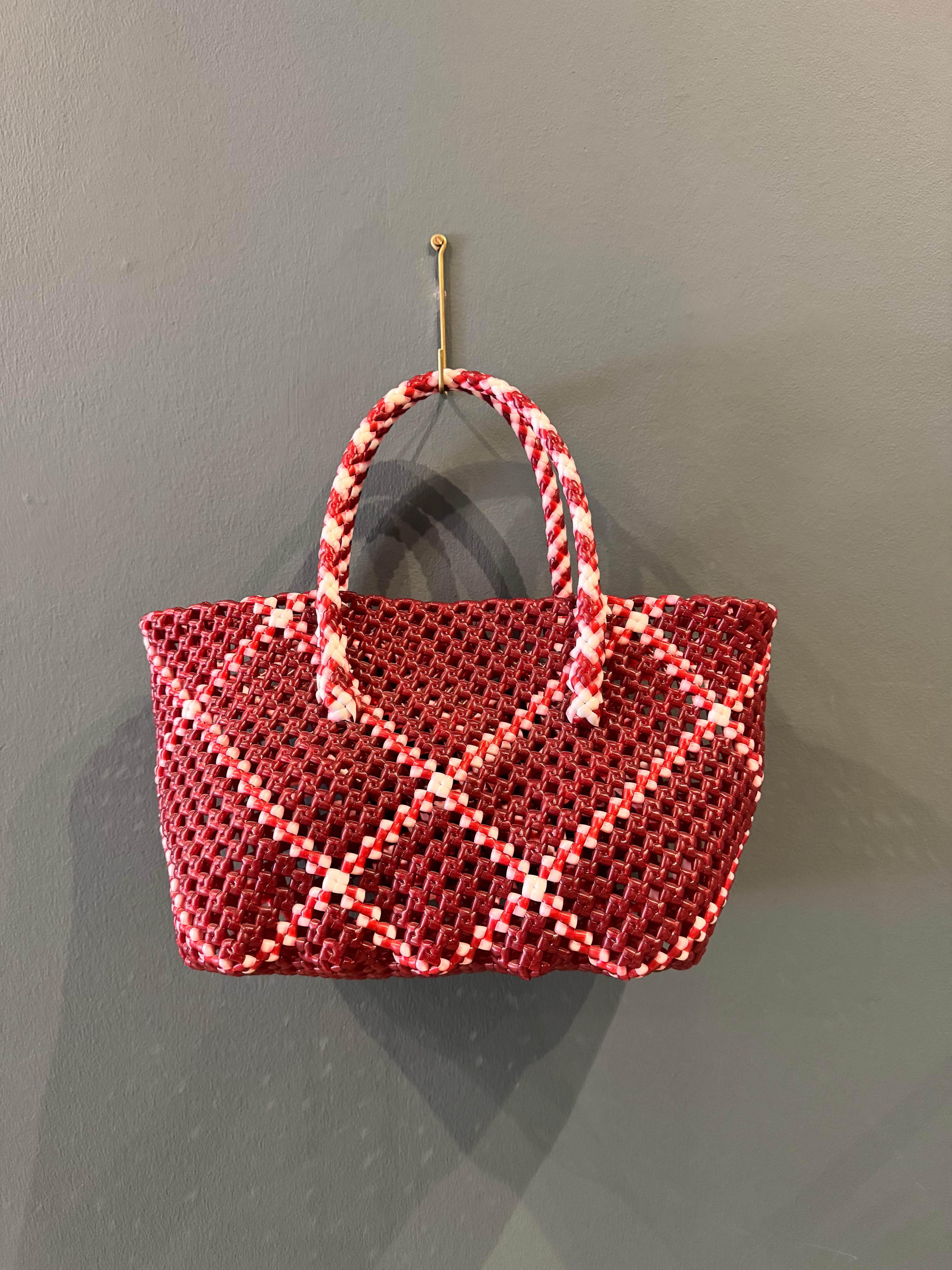 Recycled Plastic Small Woven Tote