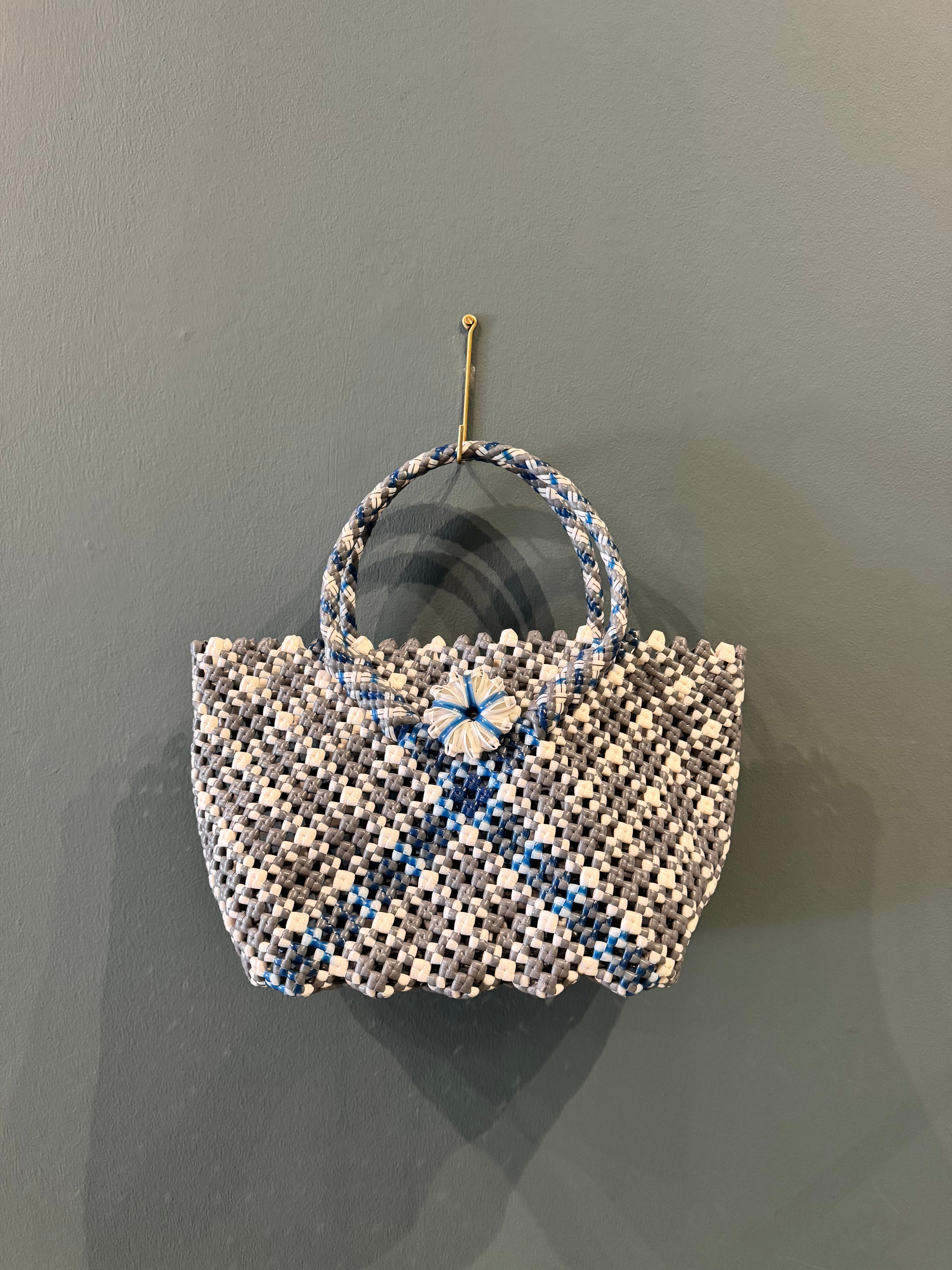 Recycled Plastic Small Woven Tote
