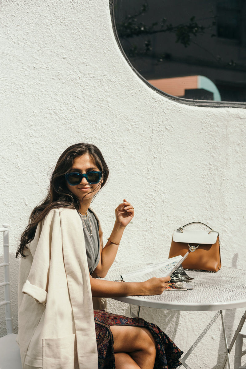 Kani Wool Skirt, handmade in India from upcycled pashmina shawls.