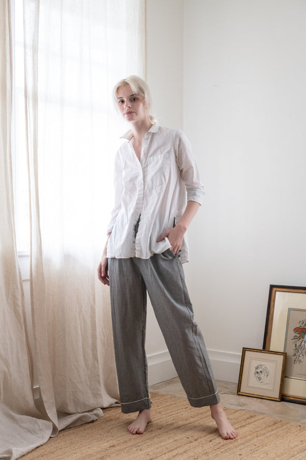 Handloomed cotton Easy Pant made in India. | gingham