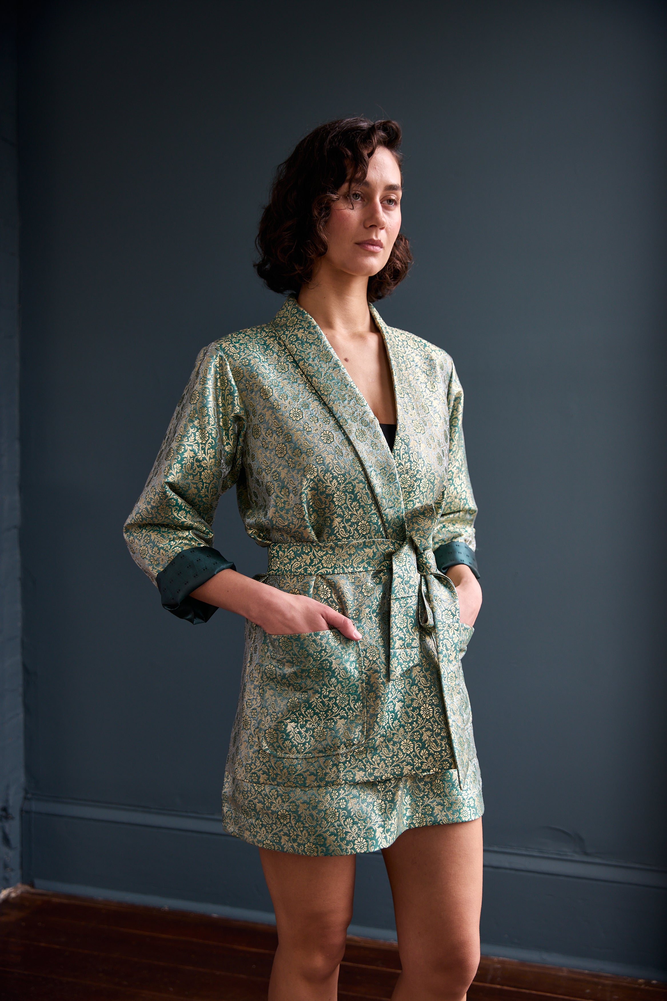 Kamla Wrap Jacket in Brocade