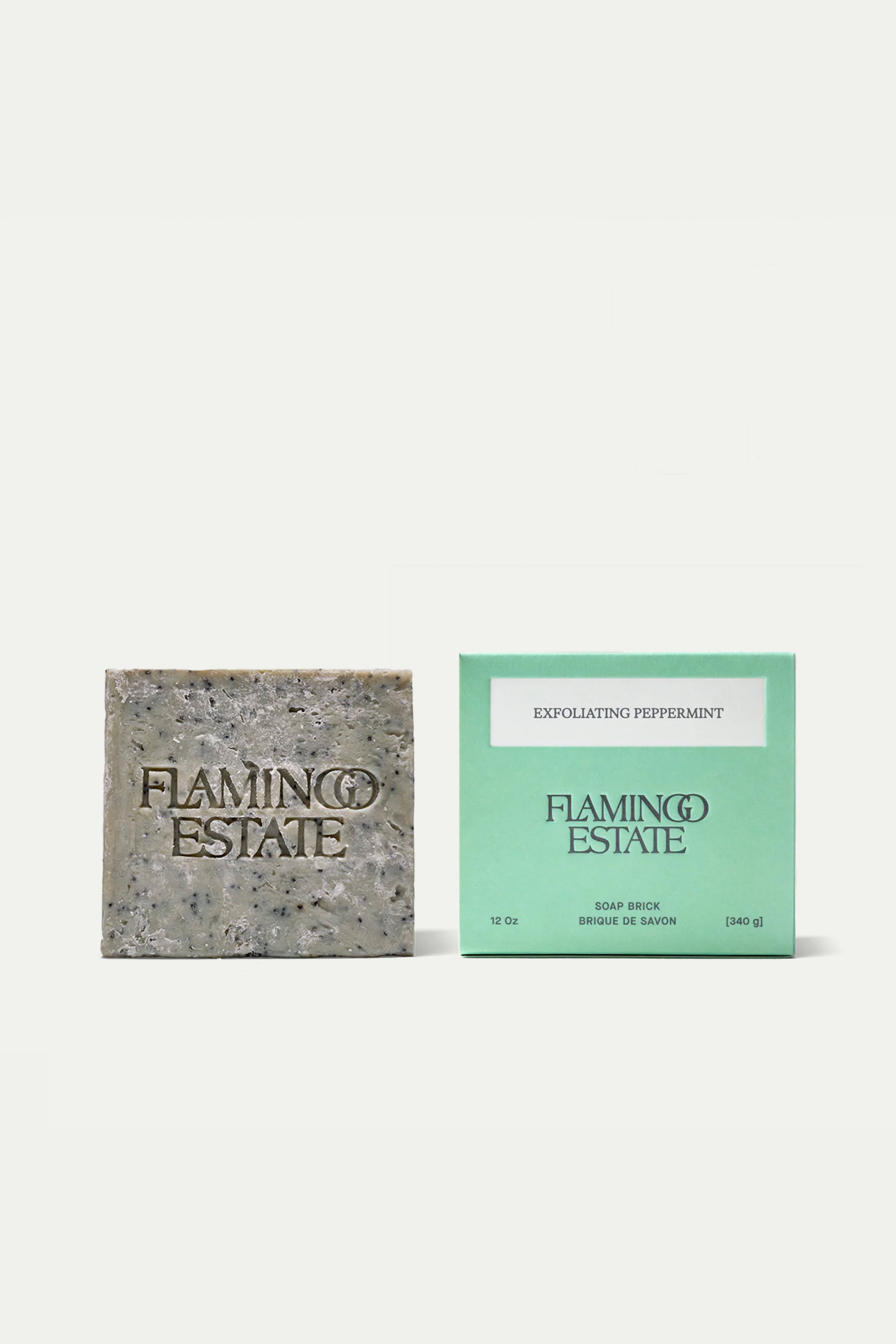 Flamingo Estate Exfoliating Peppermint Soap Brick