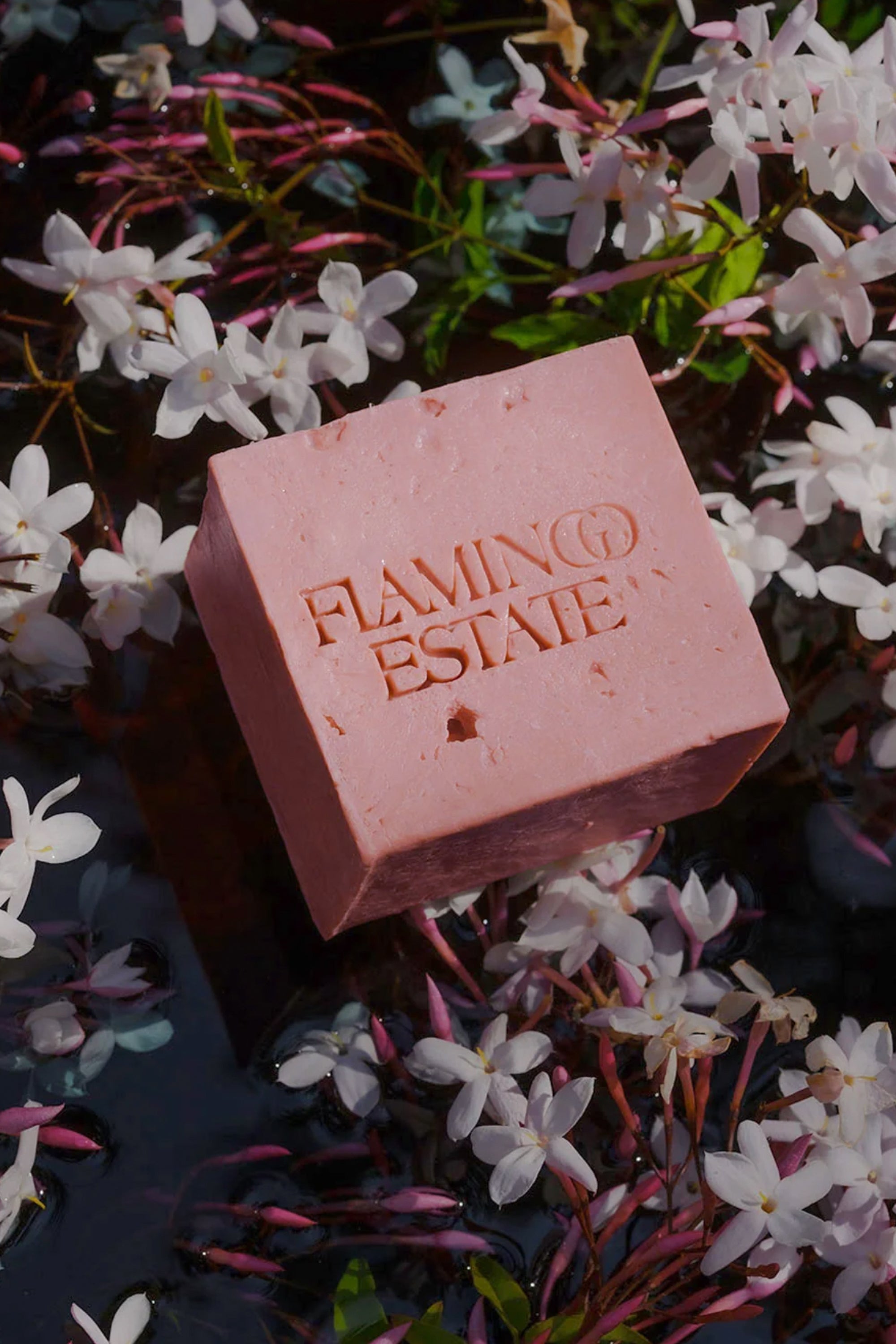 Flamingo Estate Jasmine Damask Rose Soap Brick