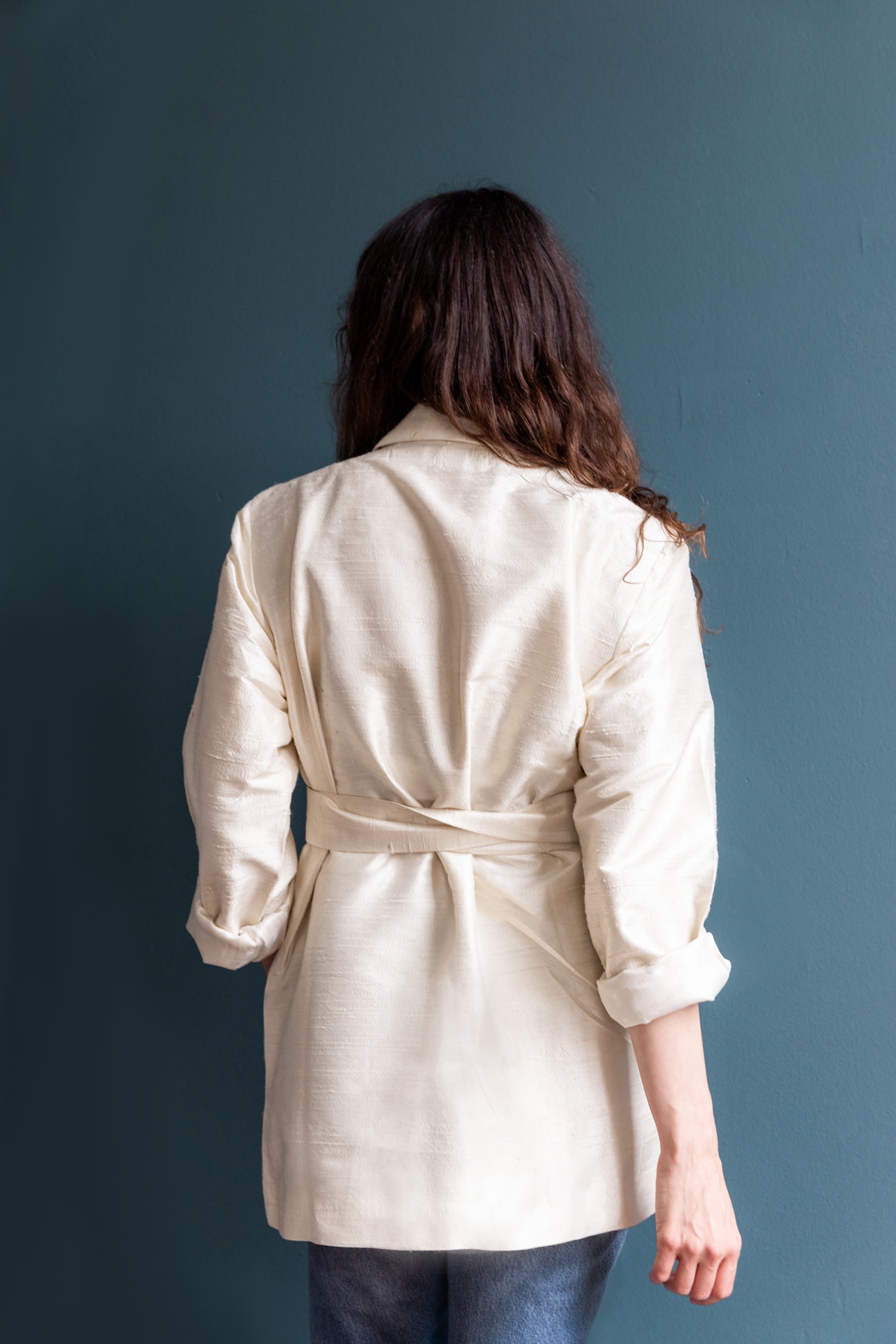 Kamla Wrap Jacket in Raw Silk