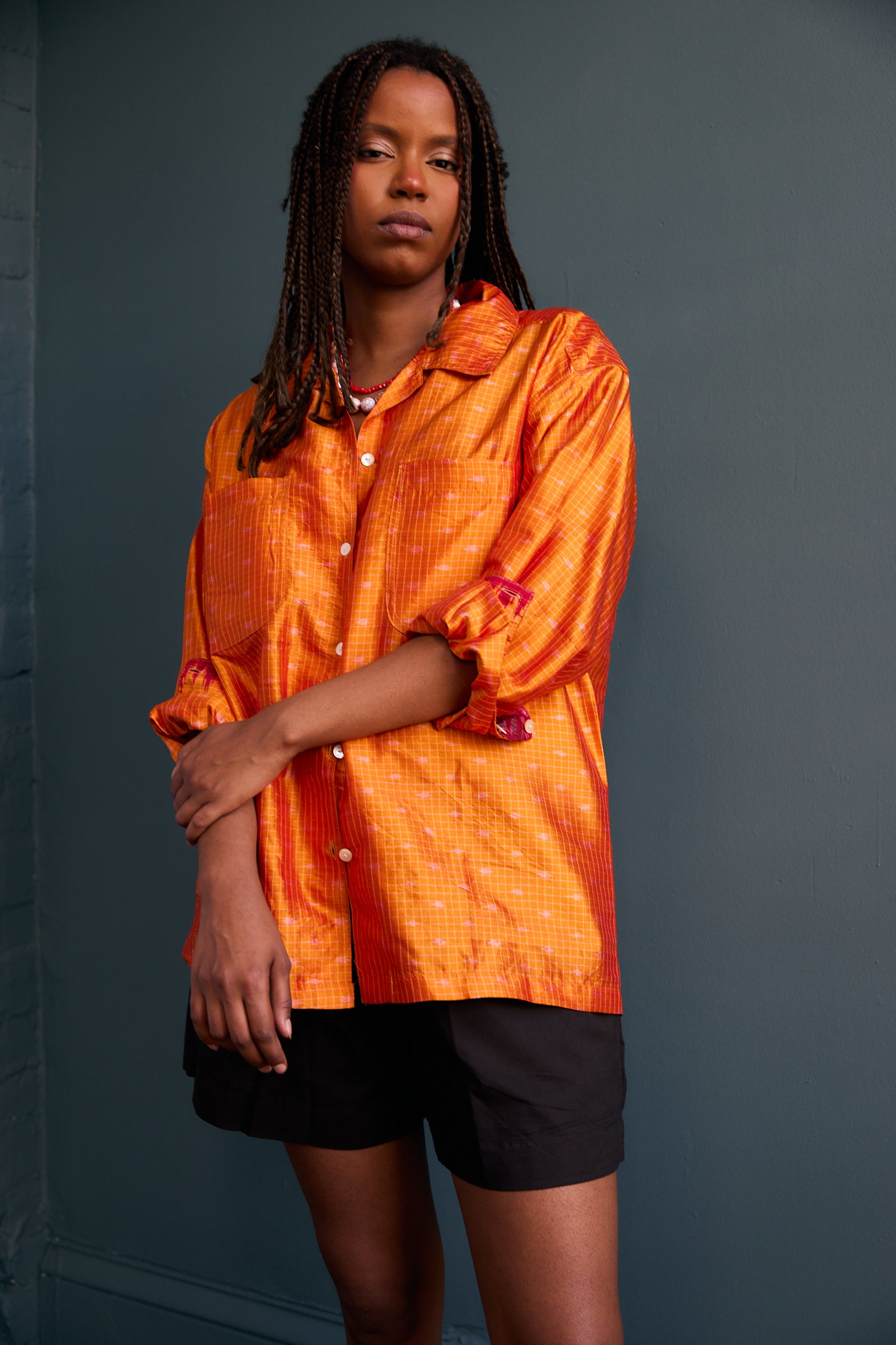 Unisex Patola Silk Sari Overshirt