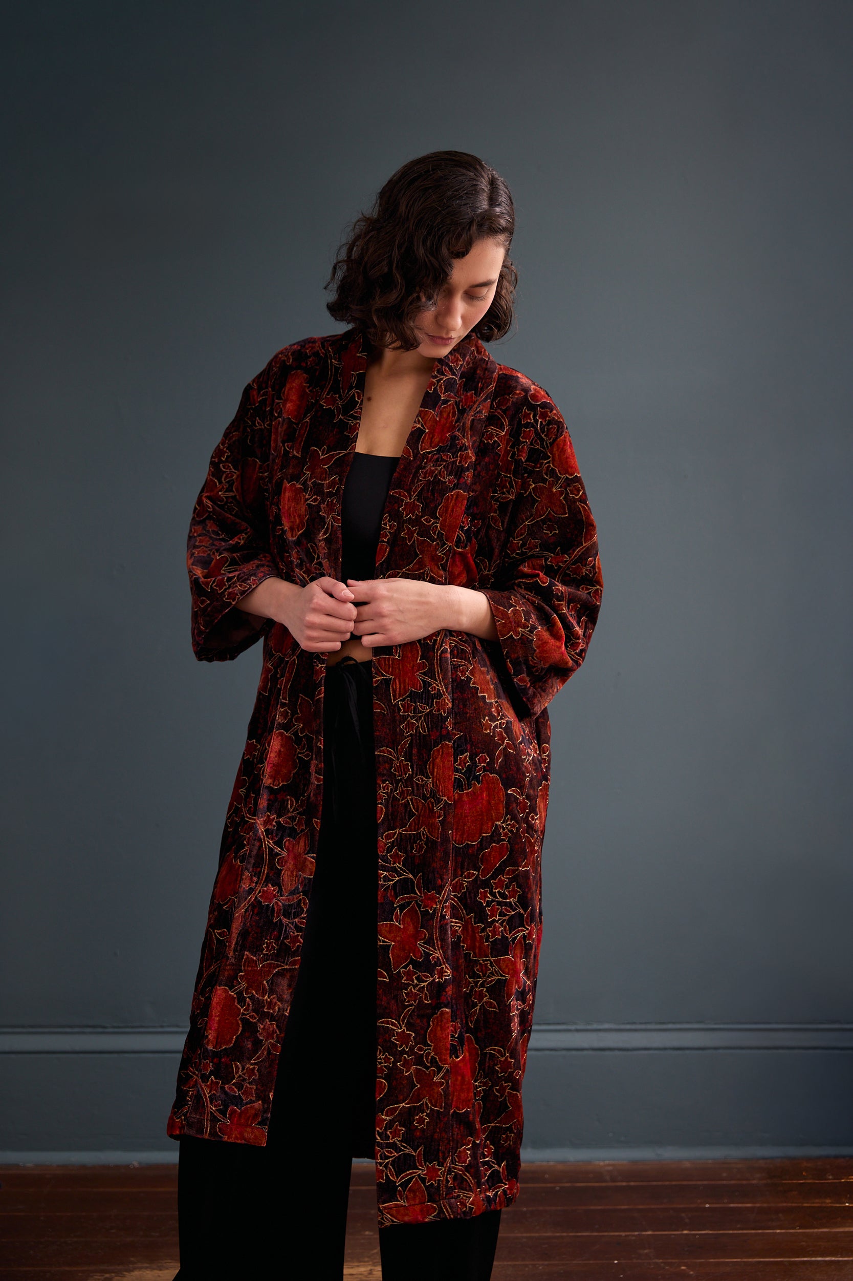 Priya Velvet Coat