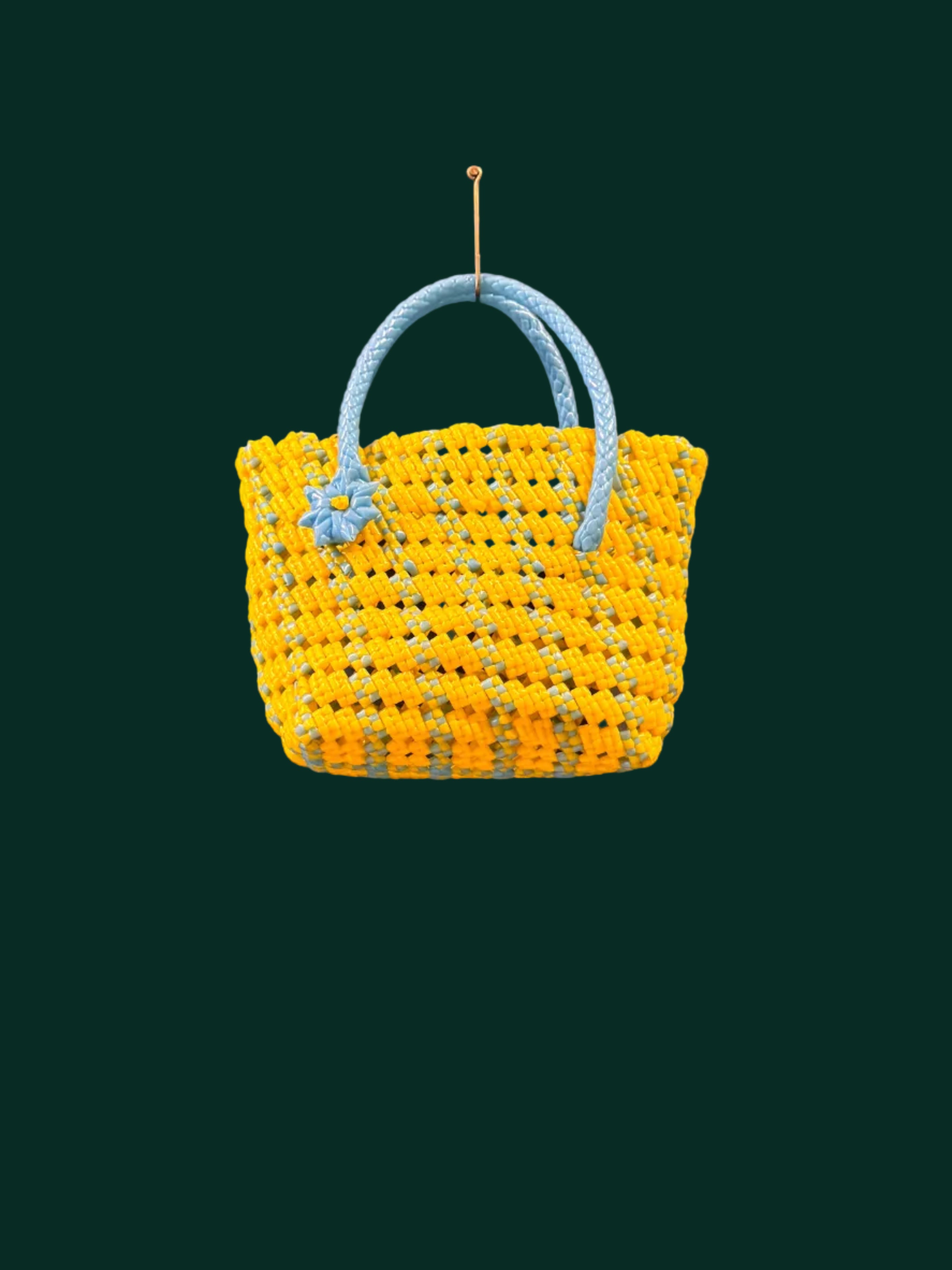 Recycled Plastic Small Woven Tote