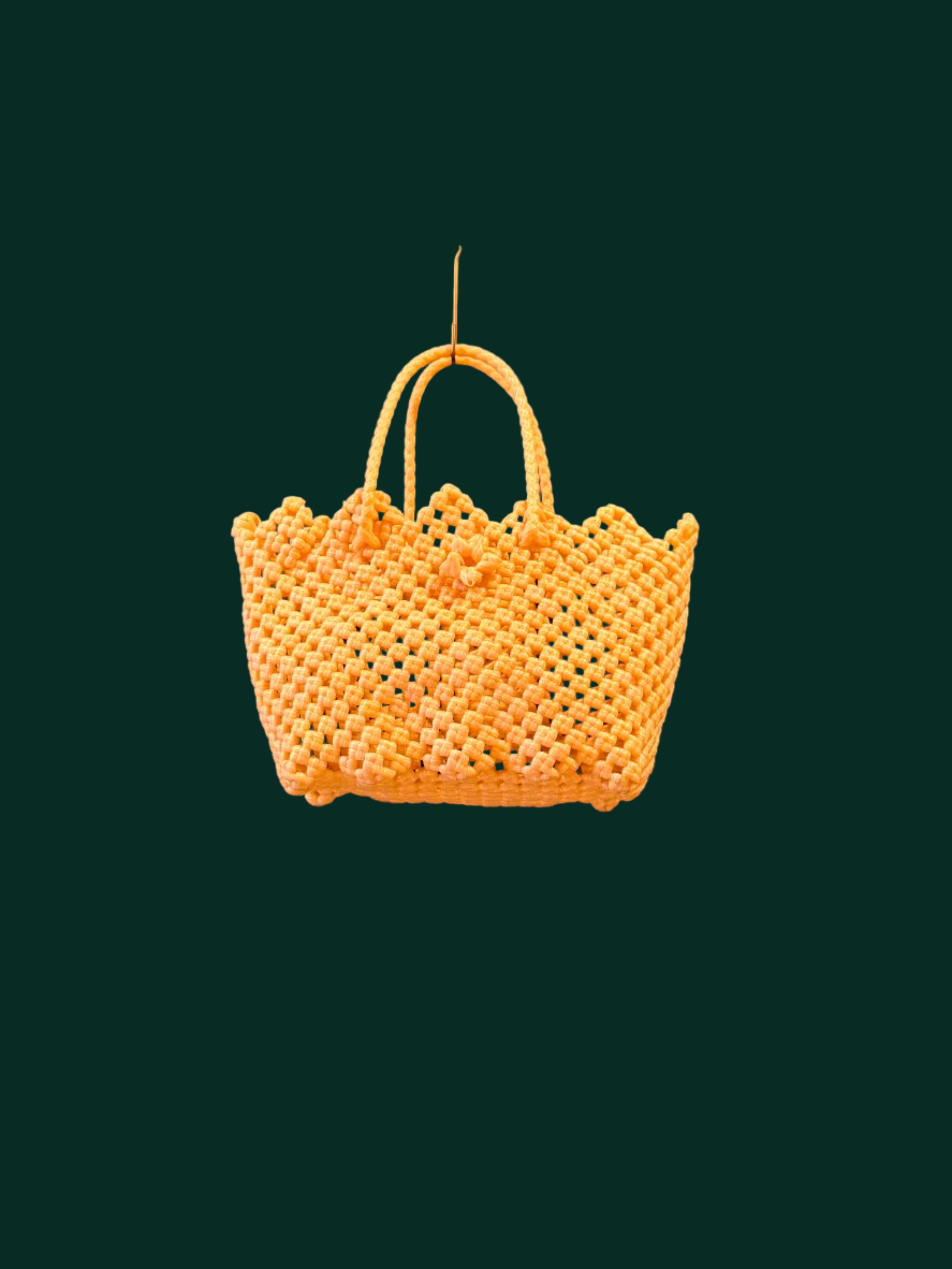 Recycled Plastic Small Woven Tote