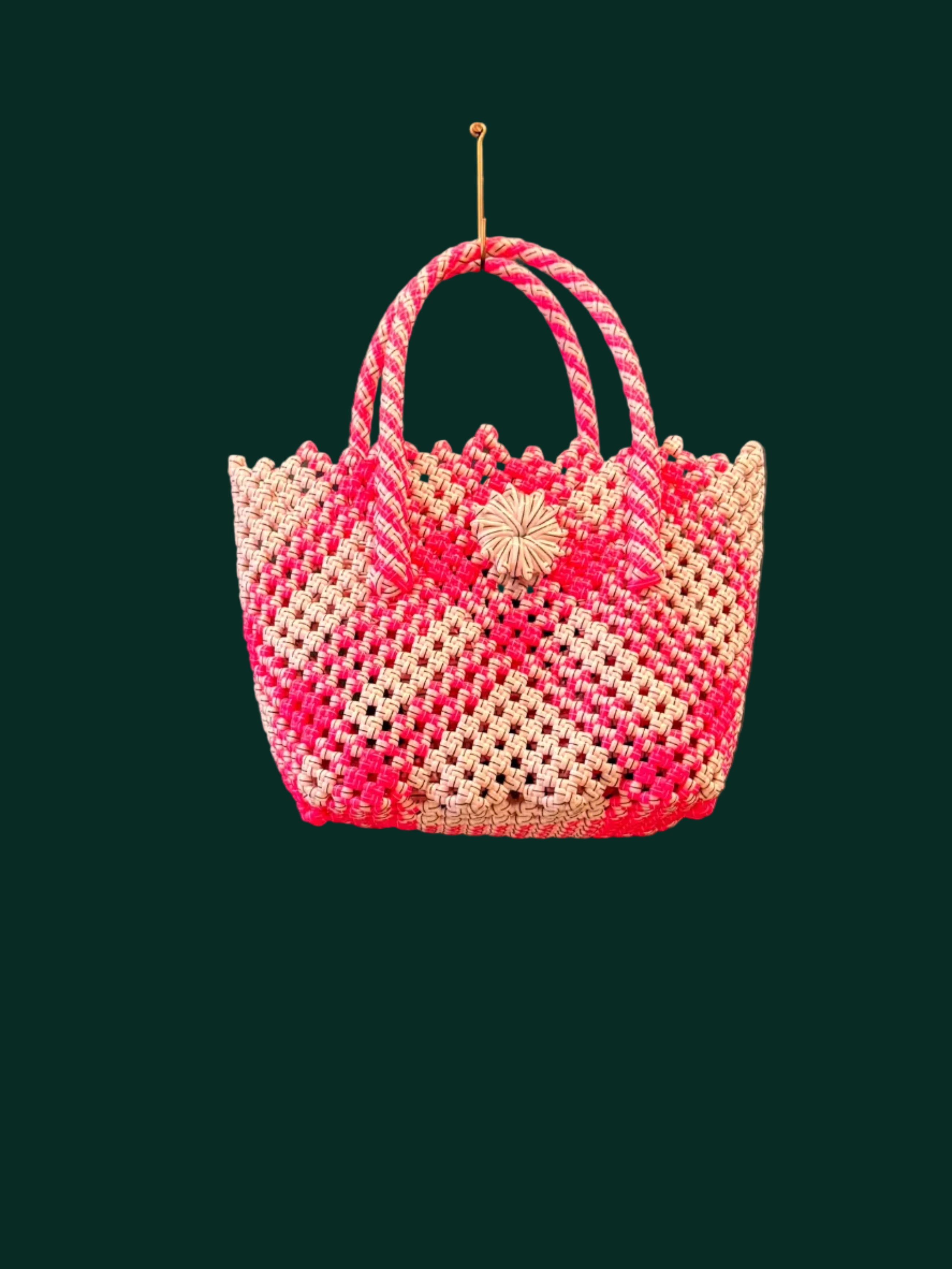 Recycled Plastic Small Woven Tote