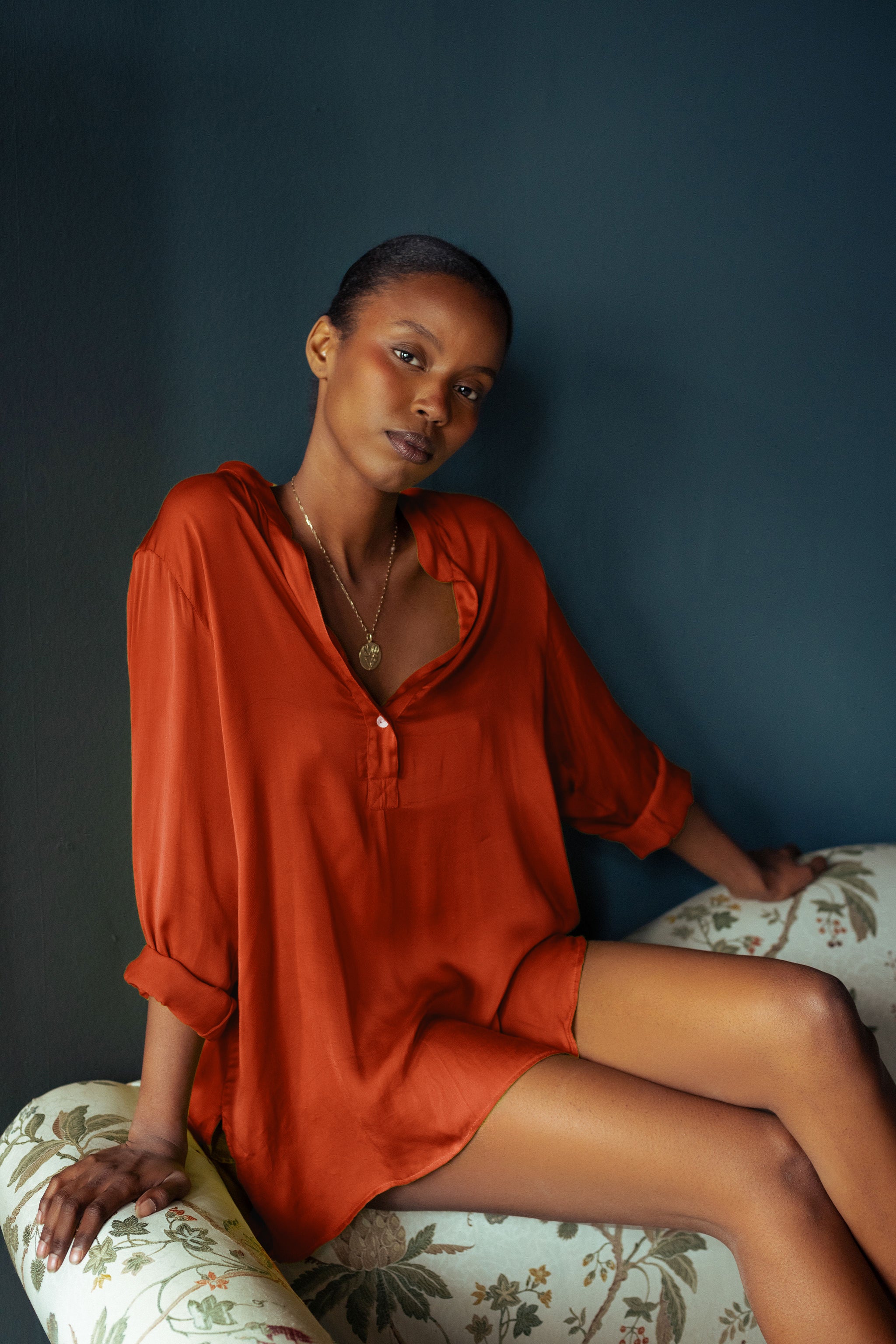 Soma Tunic in Cotton Satin