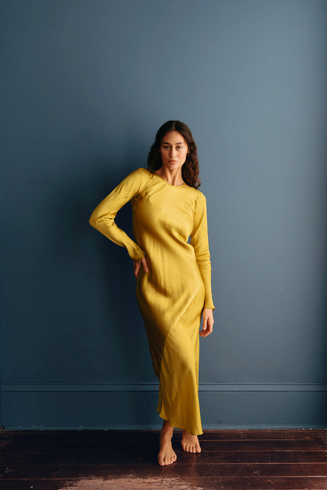 Swati Dress in Cotton Satin