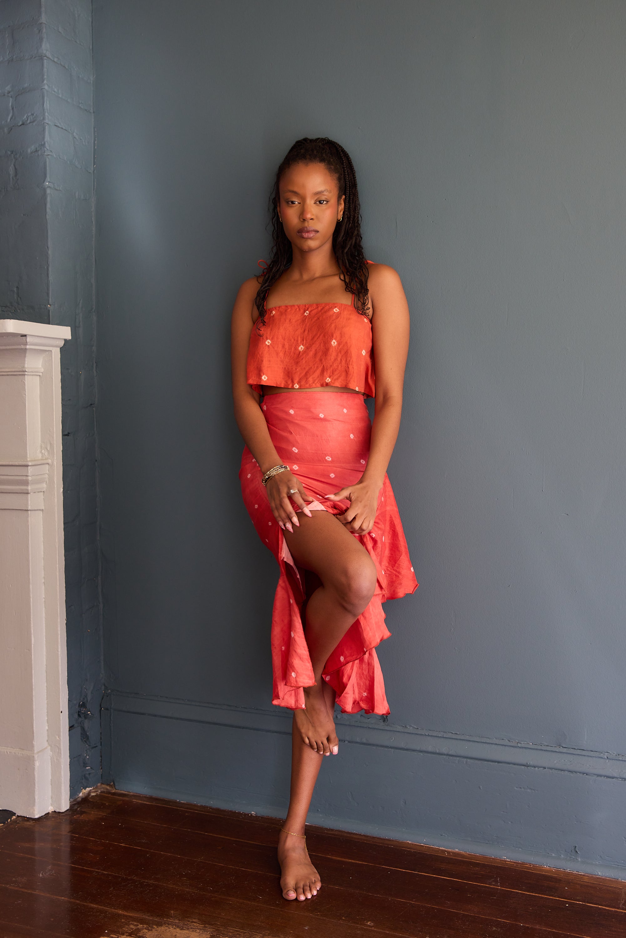 Tara Eco Tie Dyed Ruffle Skirt