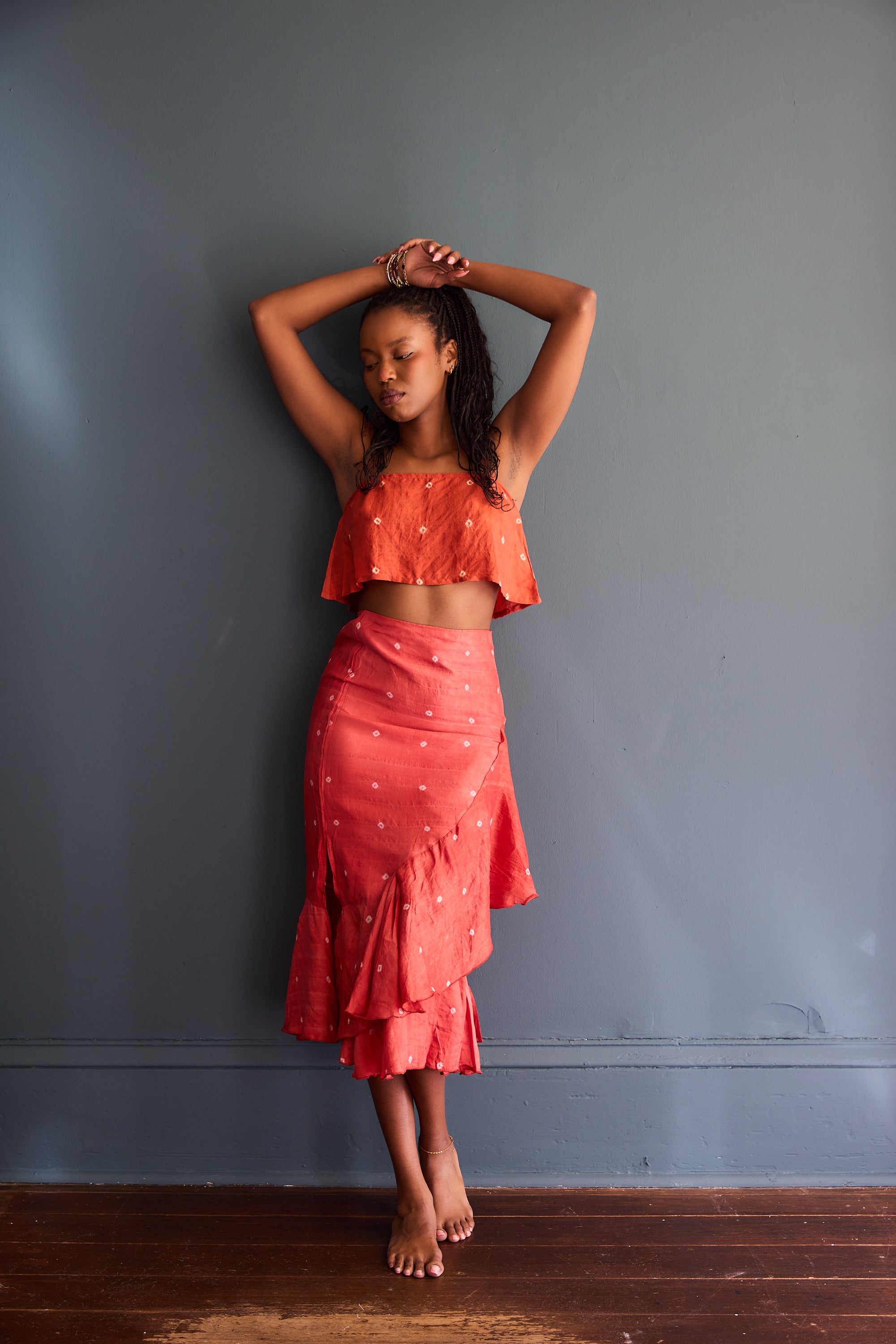 Tara Eco Tie Dyed Ruffle Skirt