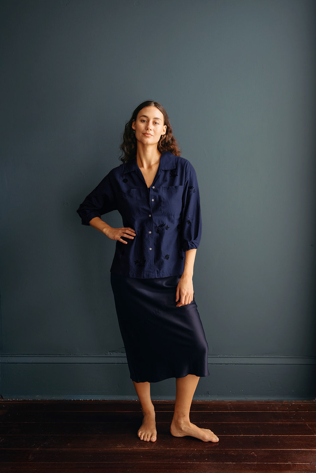 Unisex Embroidered Overshirt