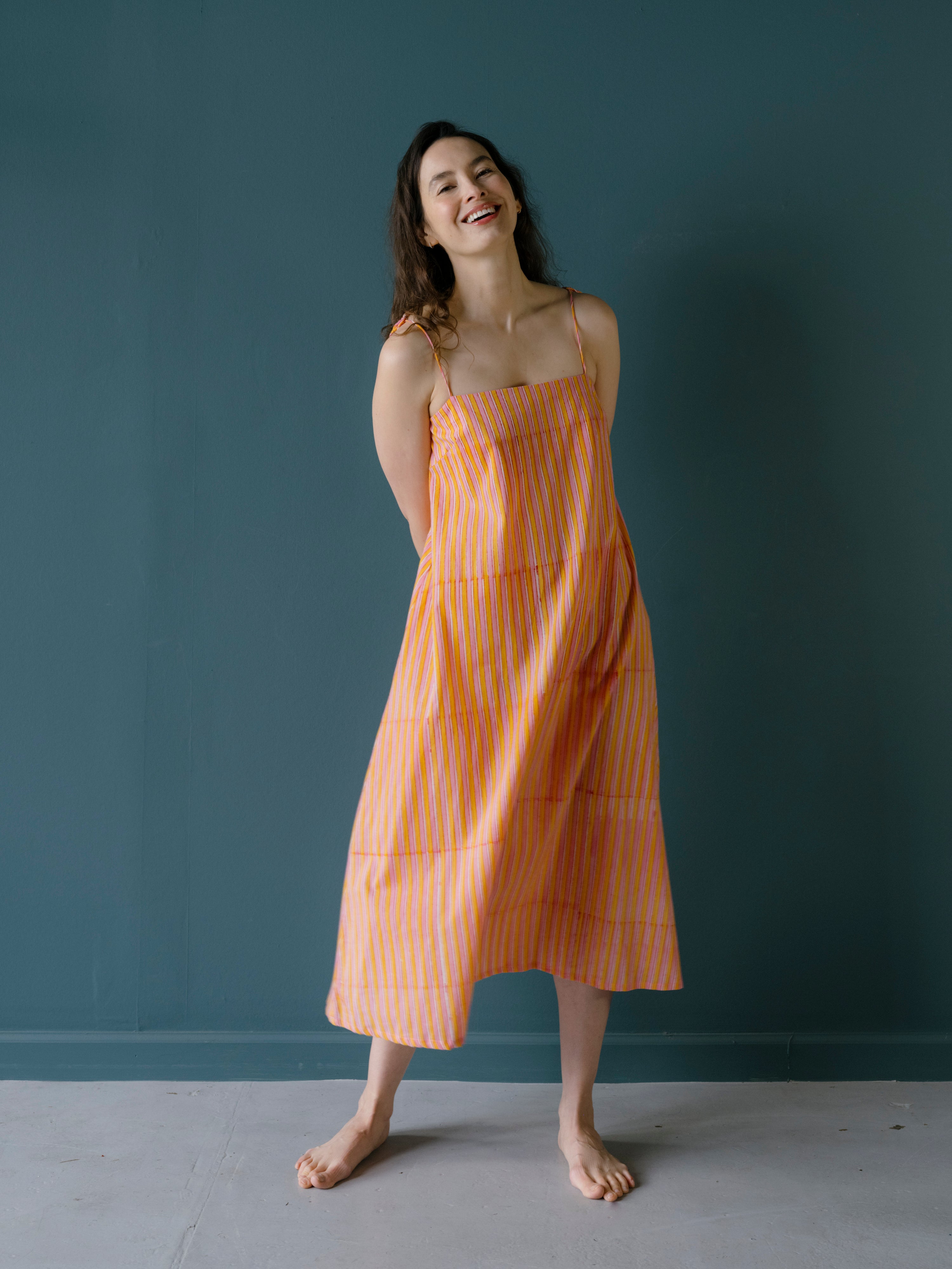 Shyla Tie Dress | goa stripe