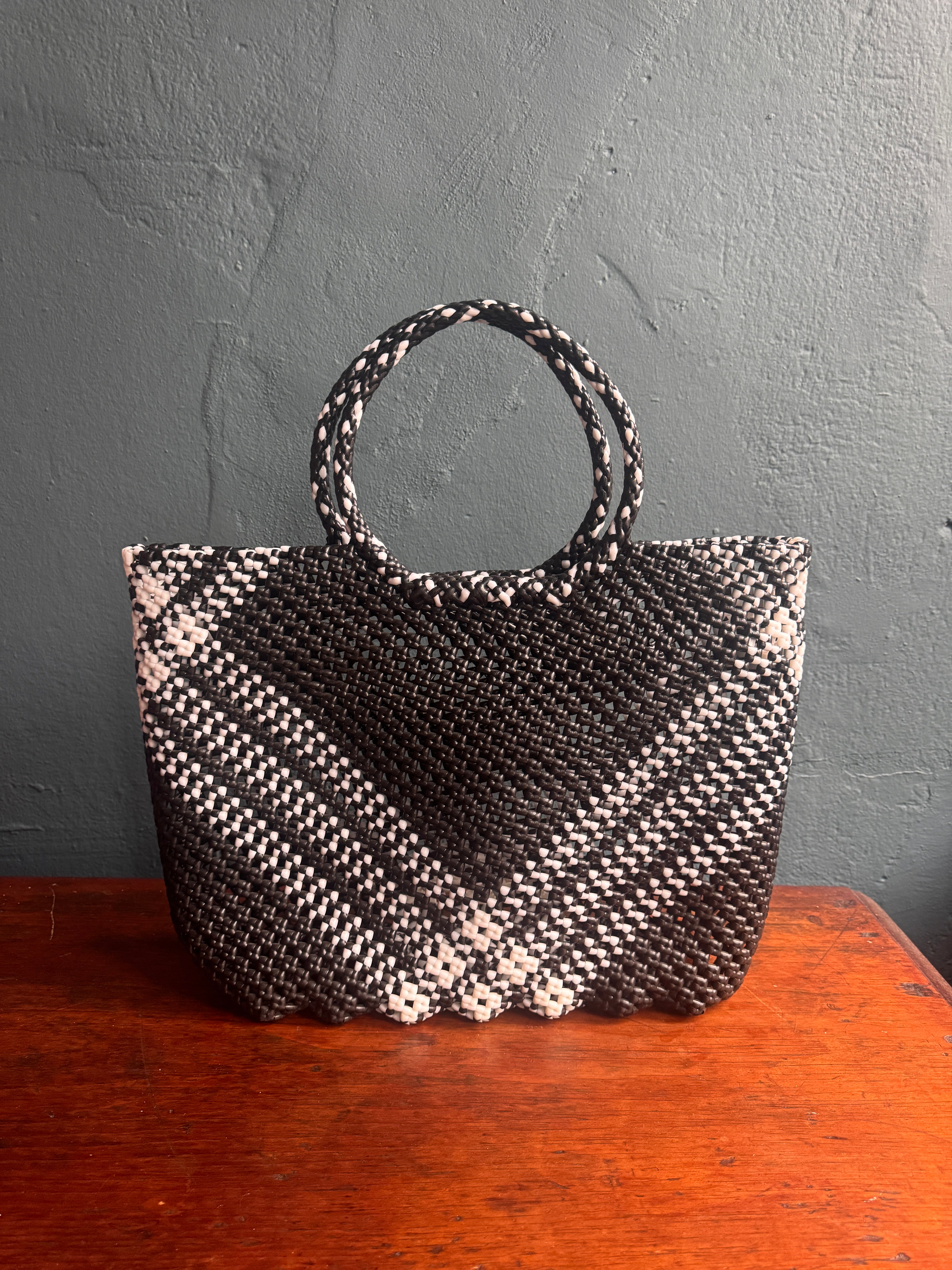 Recycled Plastic Large Woven Tote