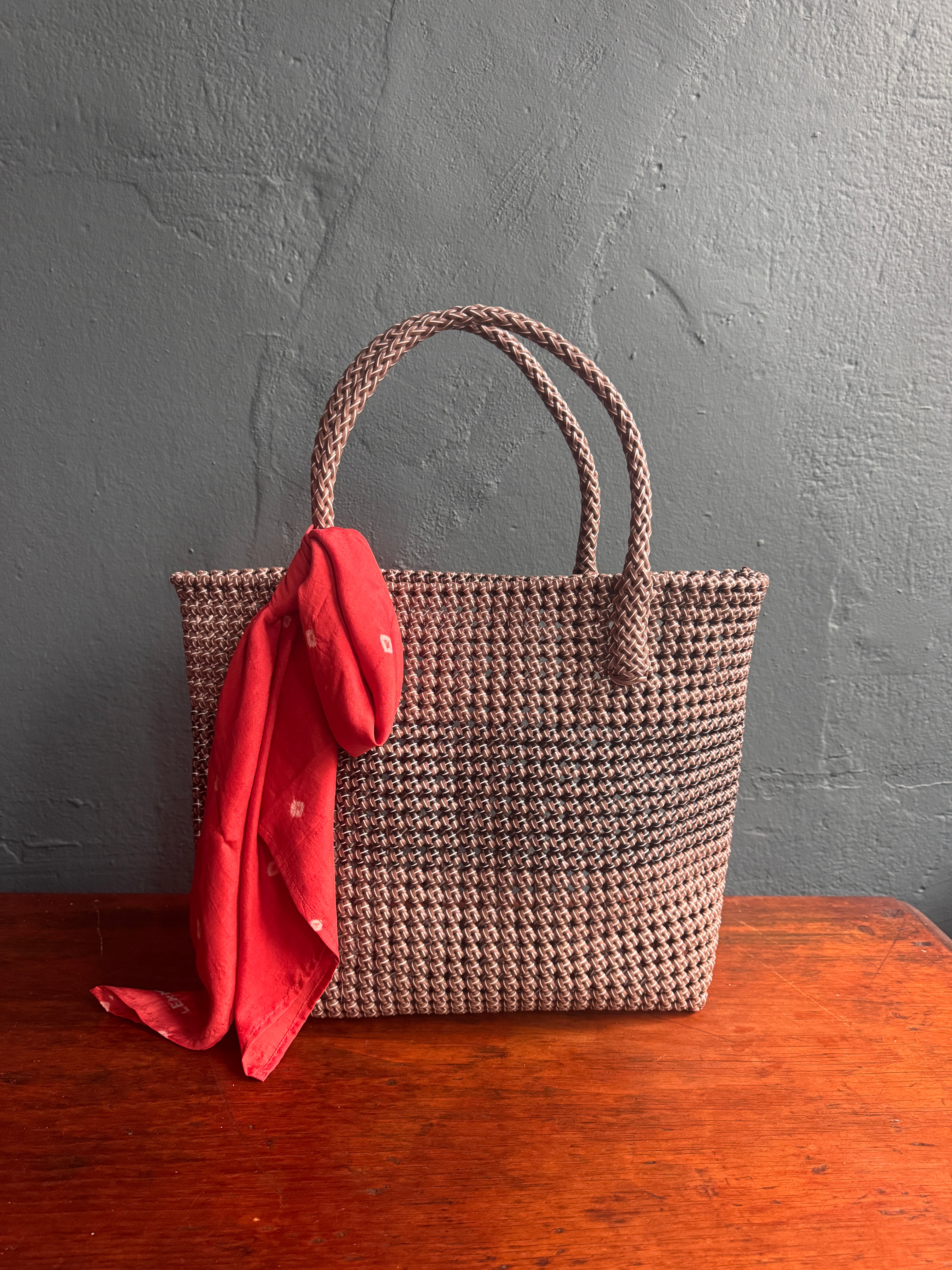Recycled Plastic Large Woven Tote